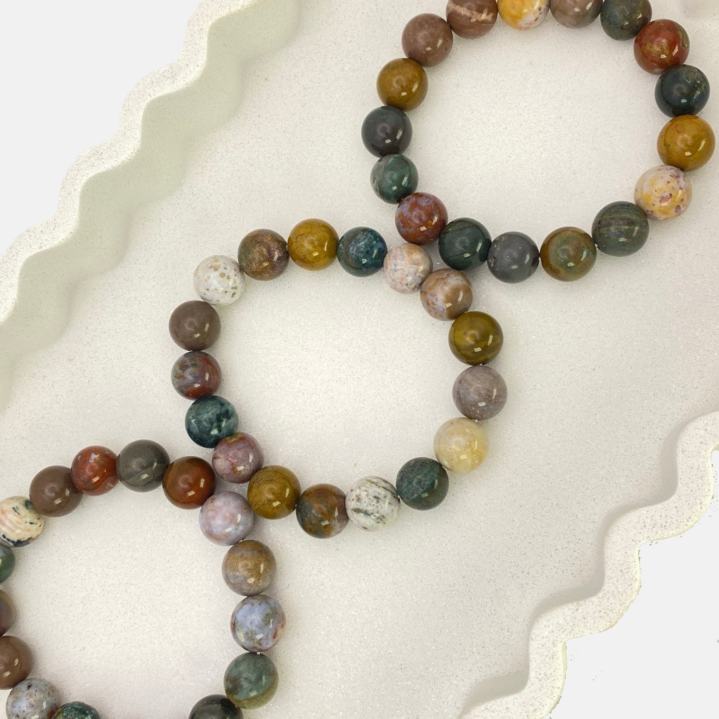 12mm Ocean Jasper Stretch Bracelet