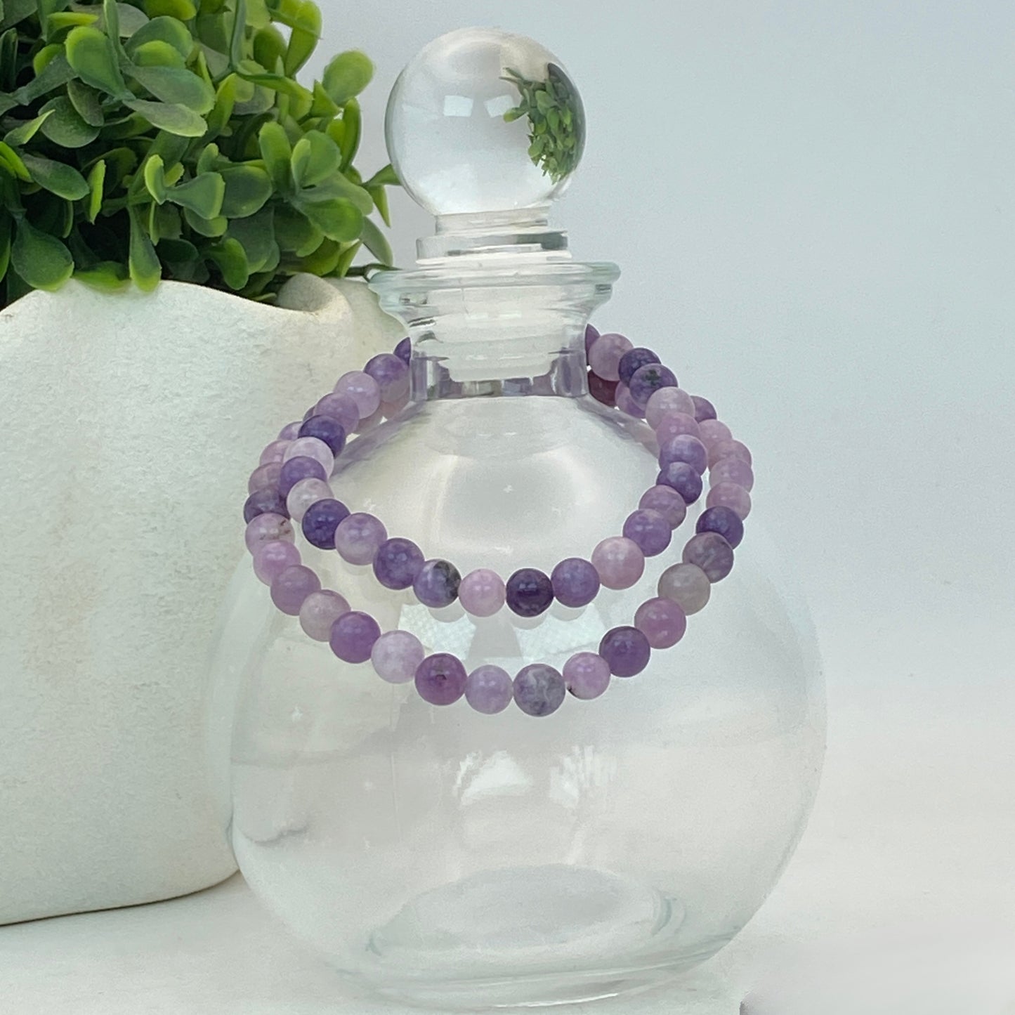 6mm Lepidolite Stretch Bracelet - Standard & Relaxed Fit!