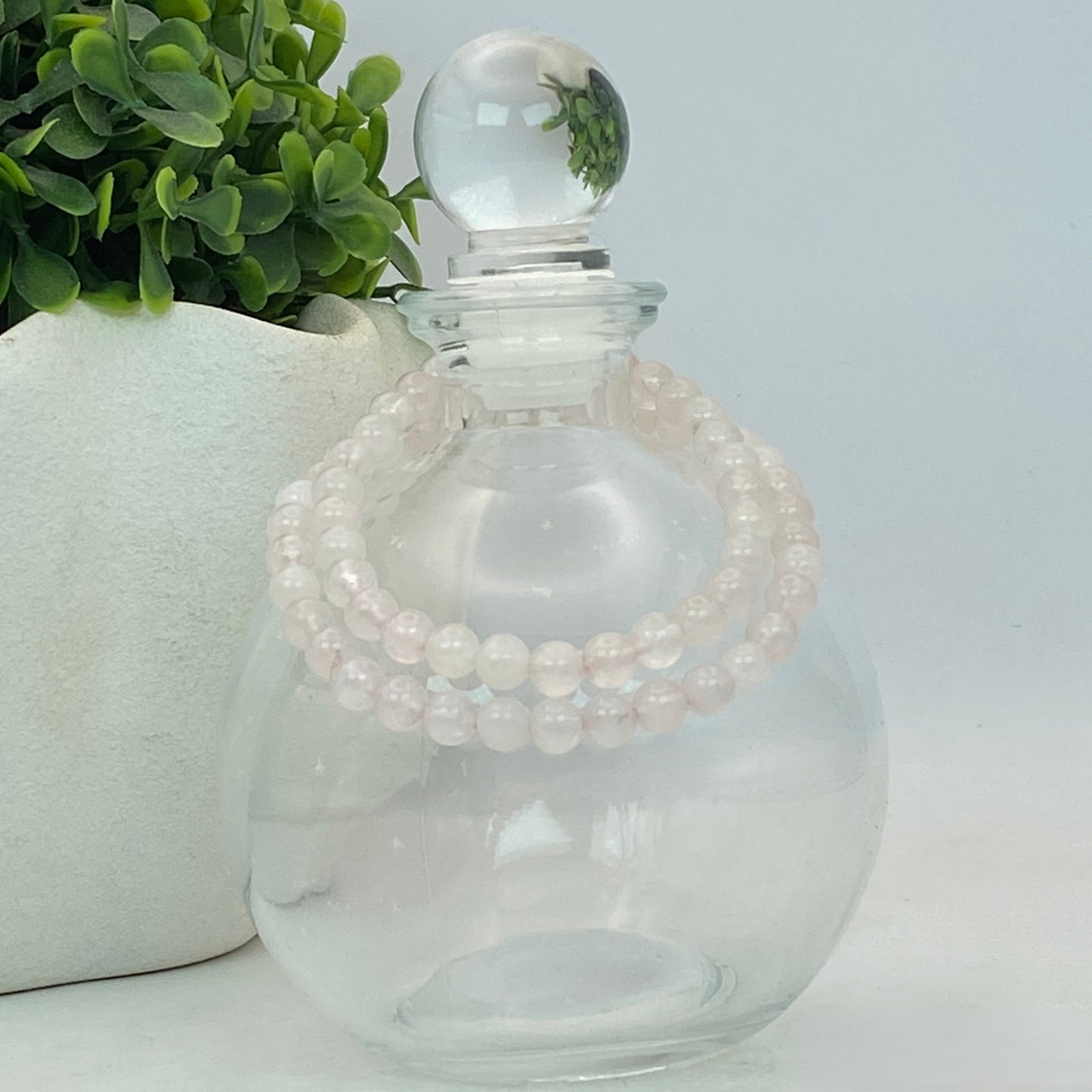 6mm Rose Quartz Stretch Bracelet - Standard & Relaxed Fit!