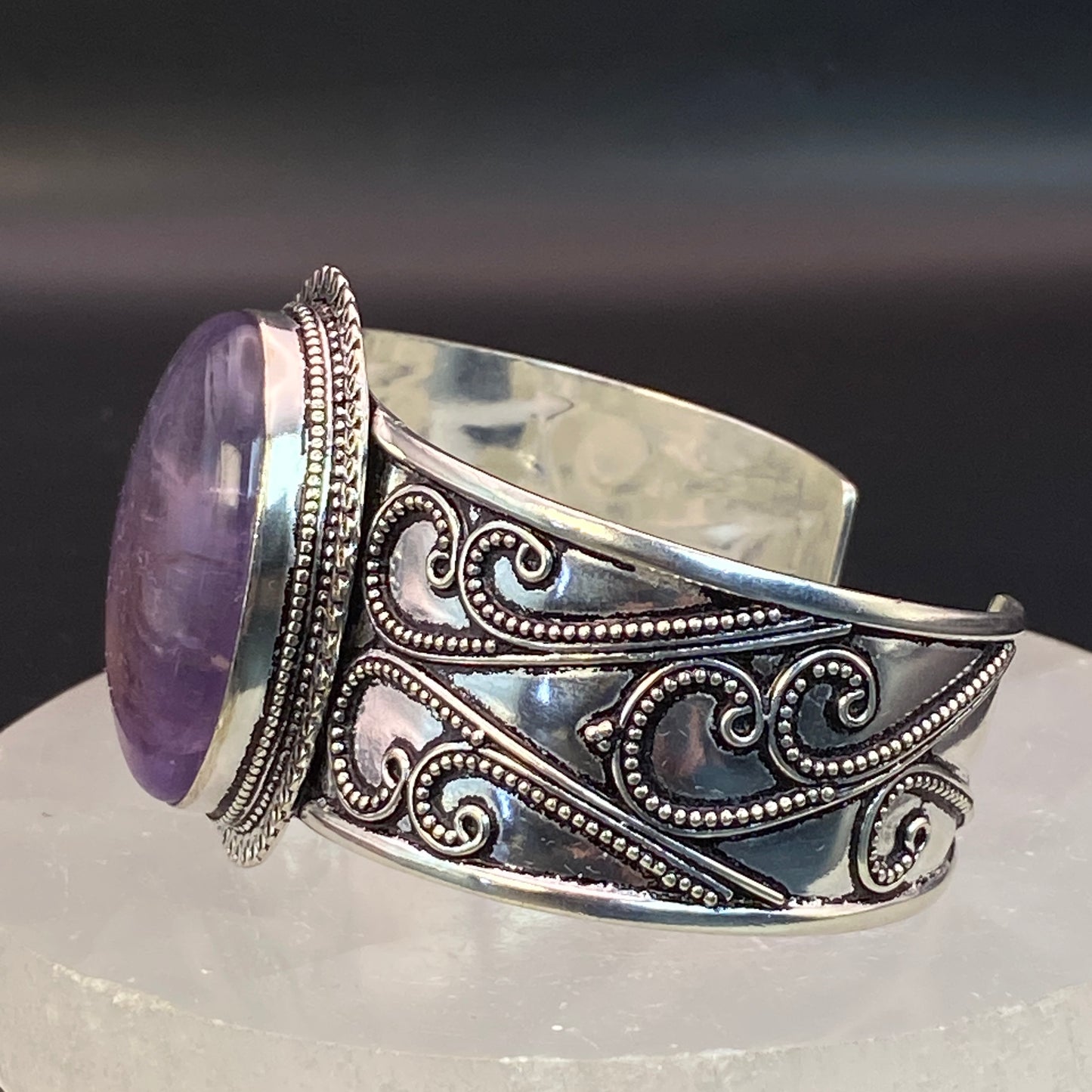 .925 Sterling Silver Ametrine Cuff