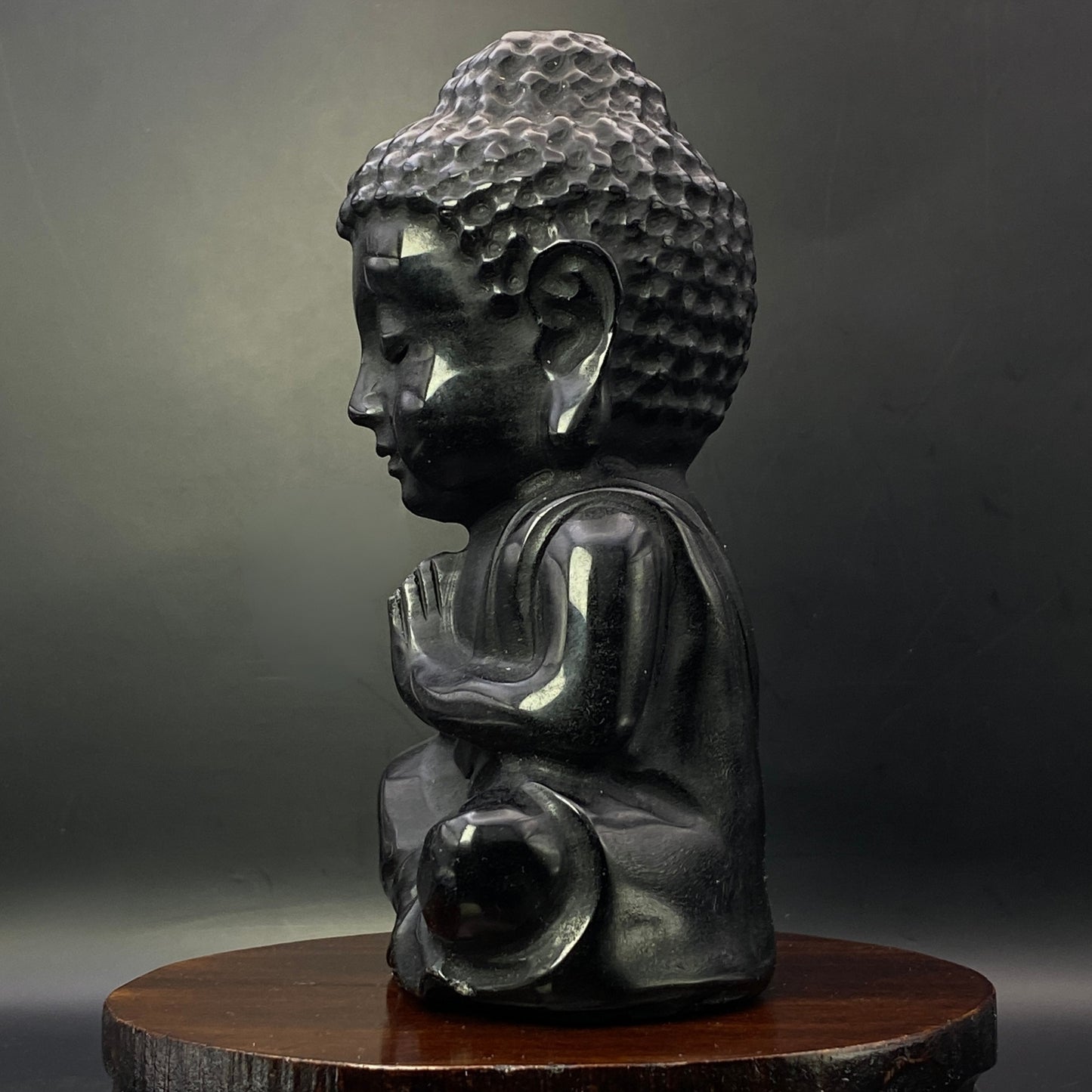 Black Obsidian Buddha - LARGE