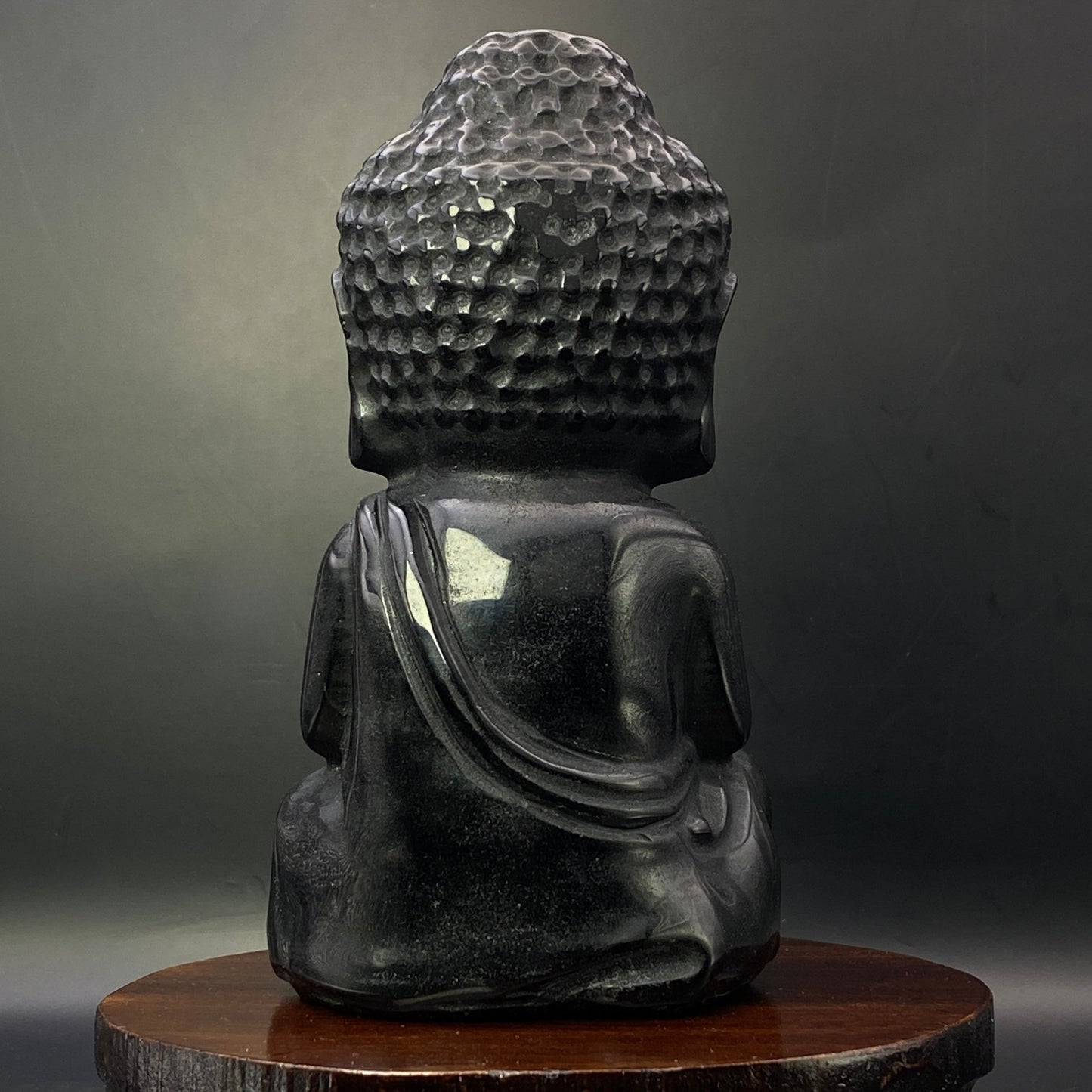 Black Obsidian Buddha - LARGE