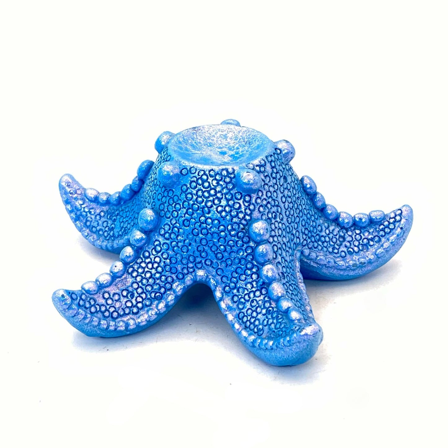 Blue Pink Shimmer Starfish Sphere Stand