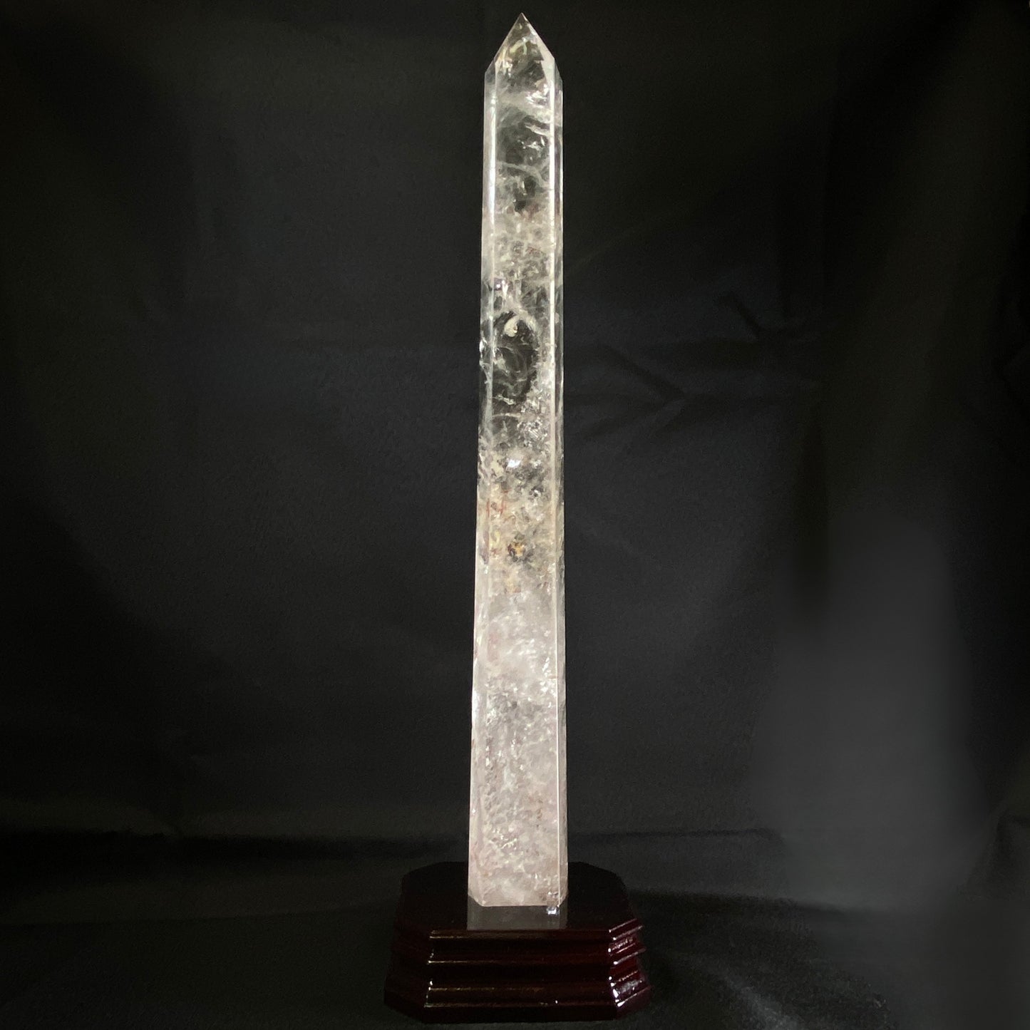 HUGE Clear Quartz Tower in Stand #4 - 47.5cm Tall!