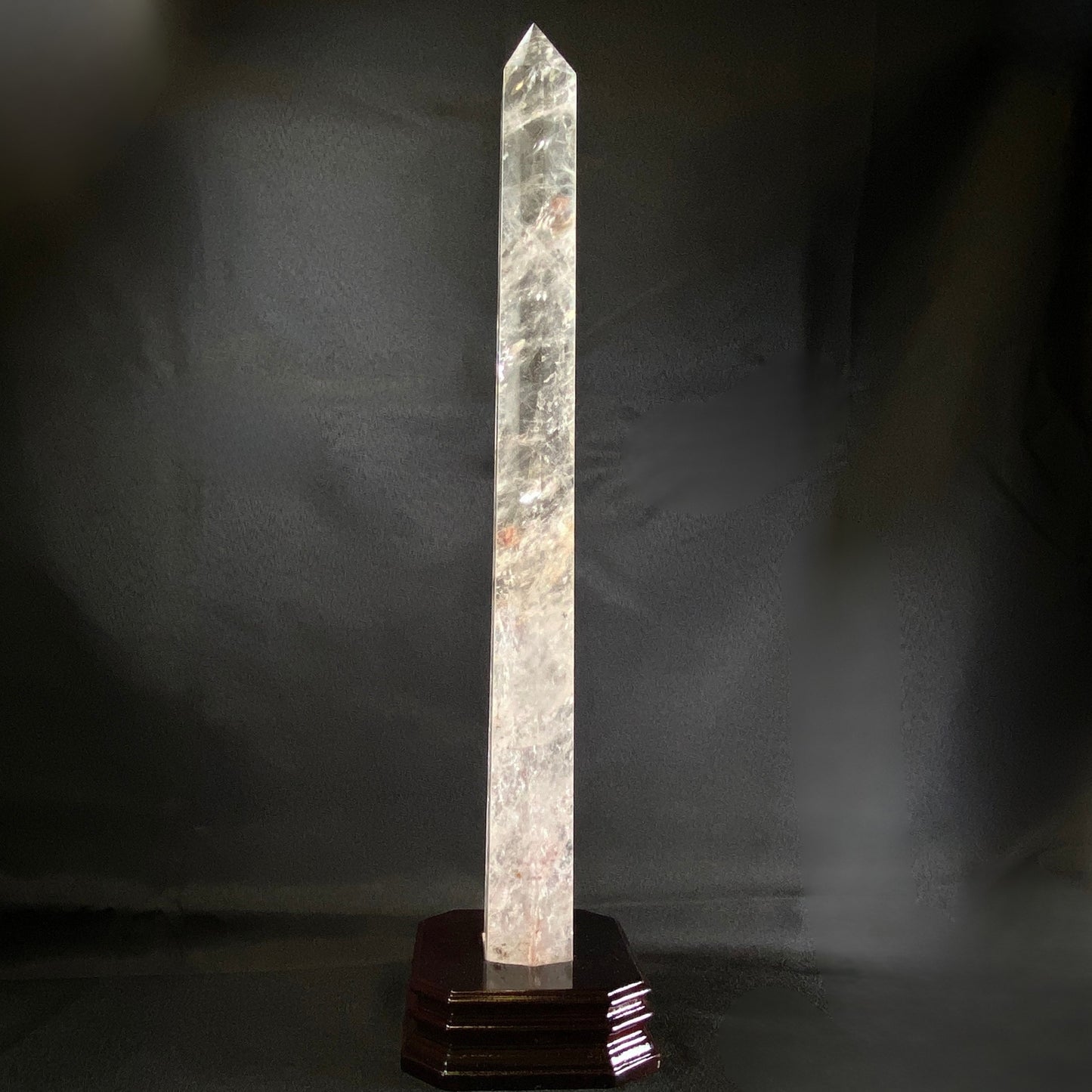 HUGE Clear Quartz Tower in Stand #4 - 47.5cm Tall!