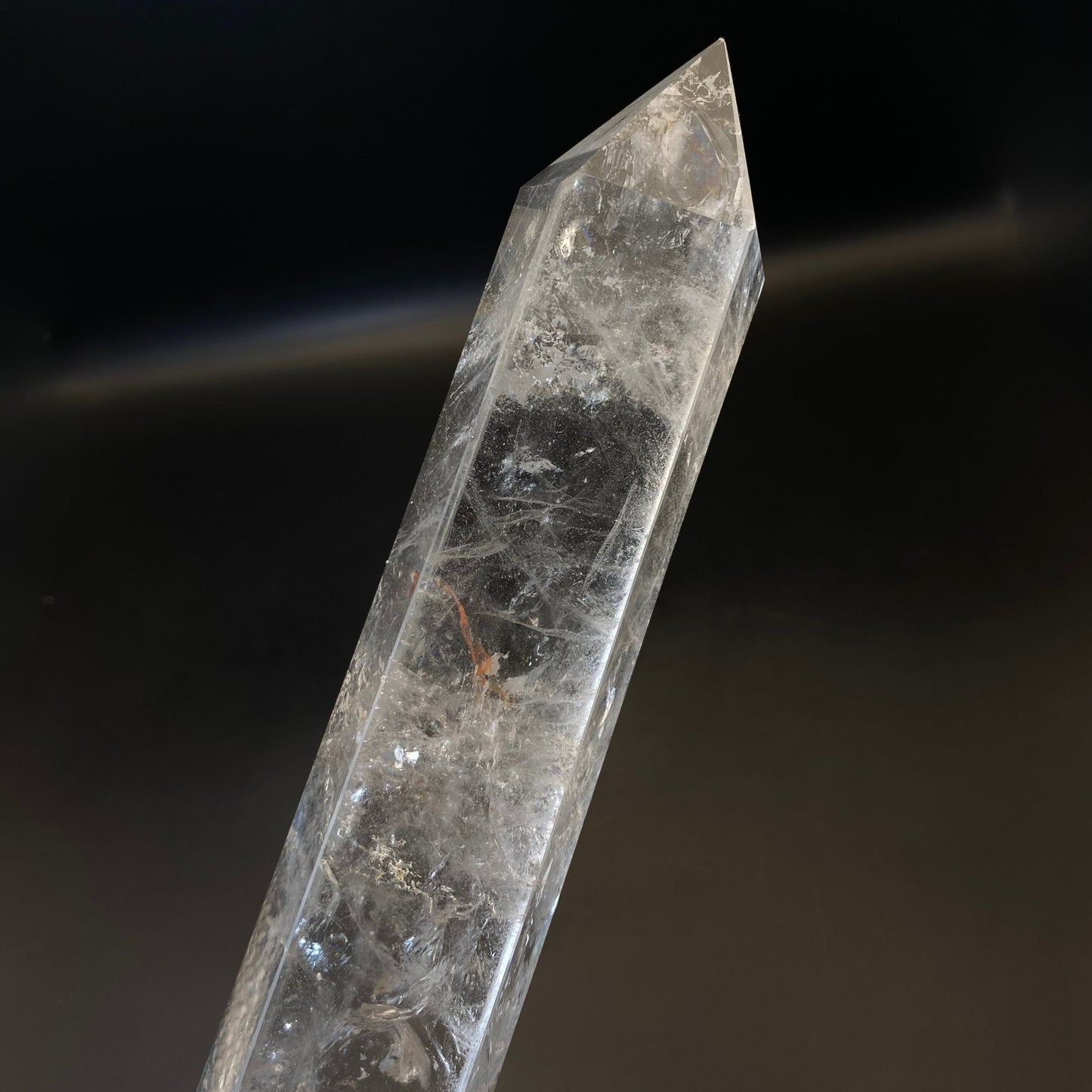 HUGE Clear Quartz Tower in Stand #4 - 47.5cm Tall!