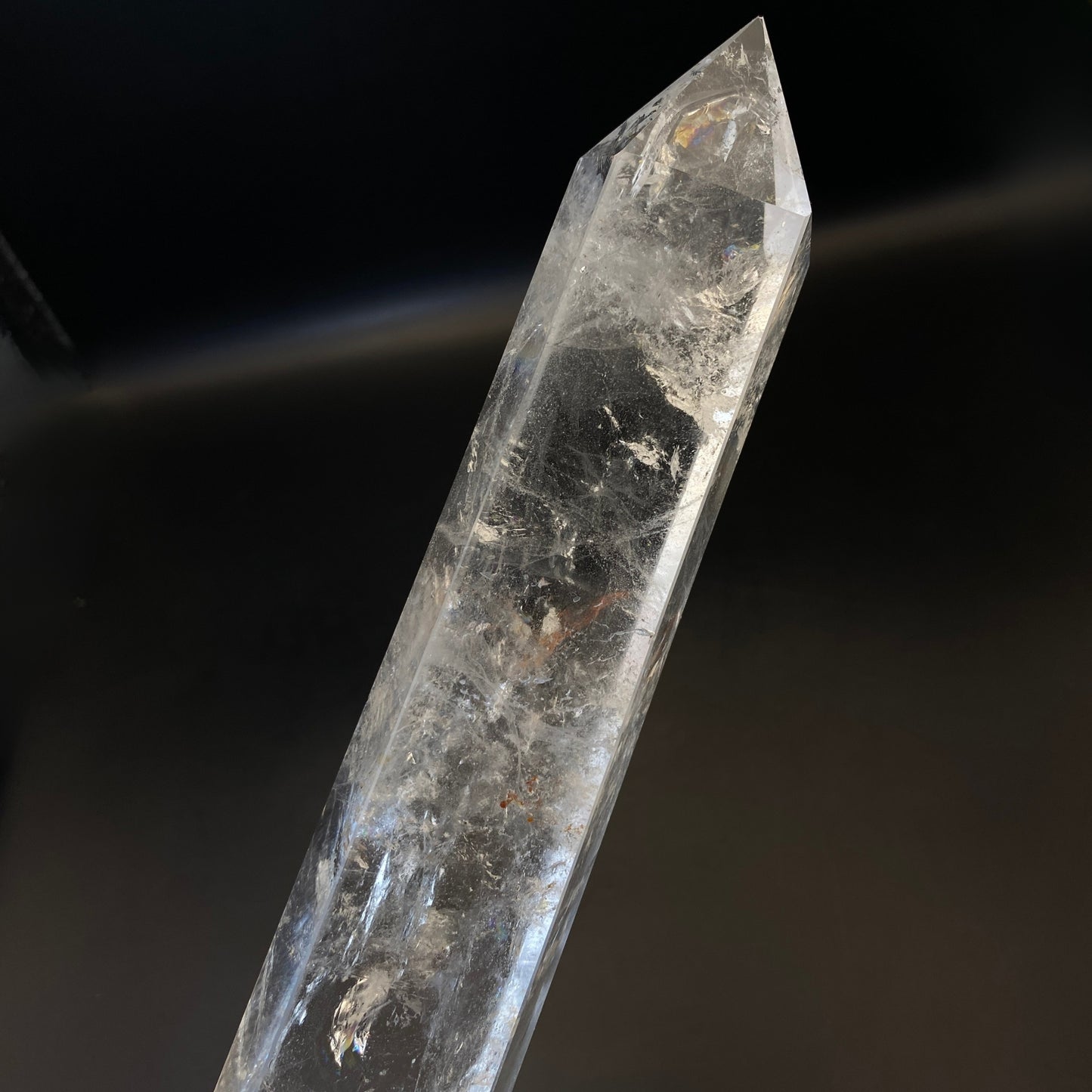 HUGE Clear Quartz Tower in Stand #4 - 47.5cm Tall!