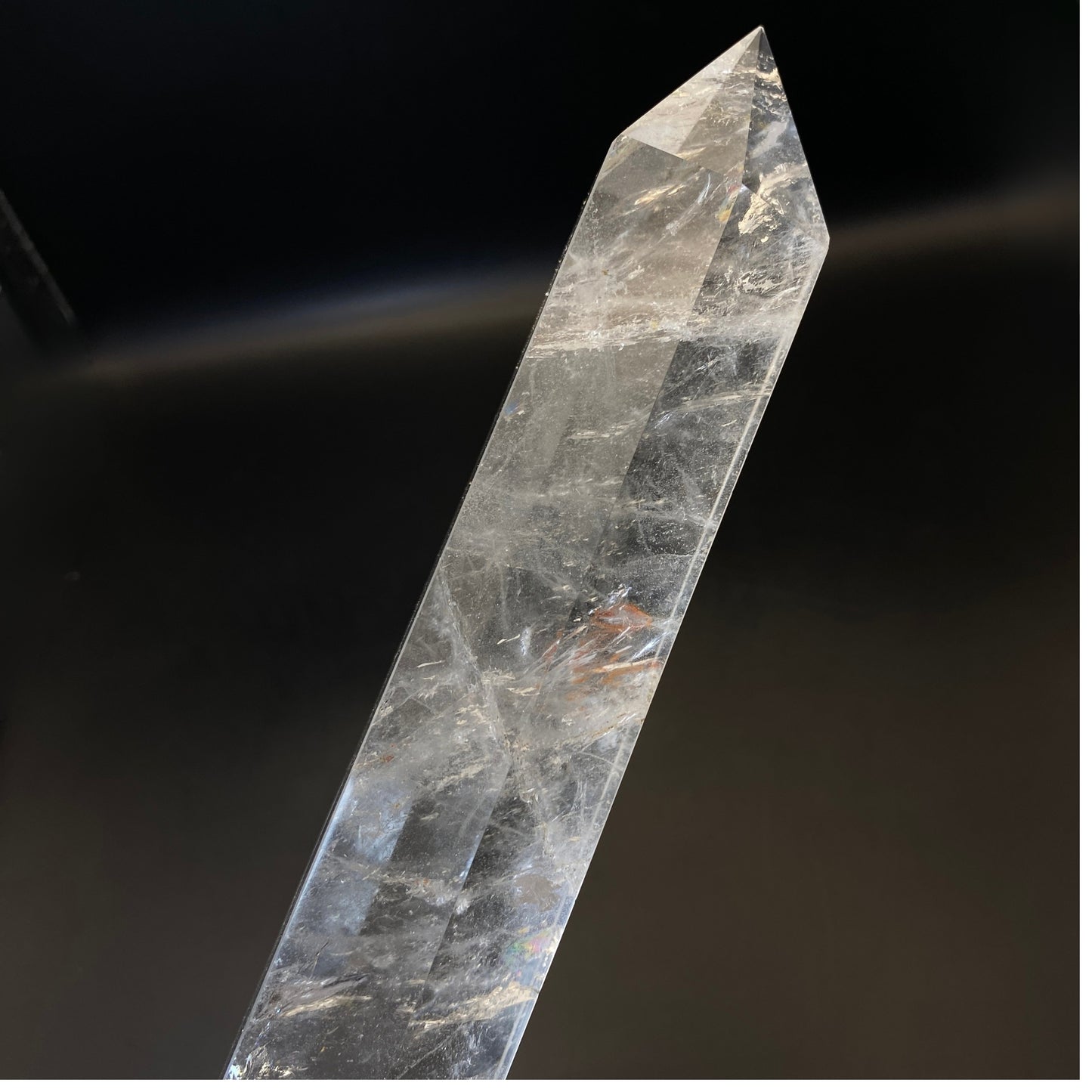 HUGE Clear Quartz Tower in Stand #4 - 47.5cm Tall!