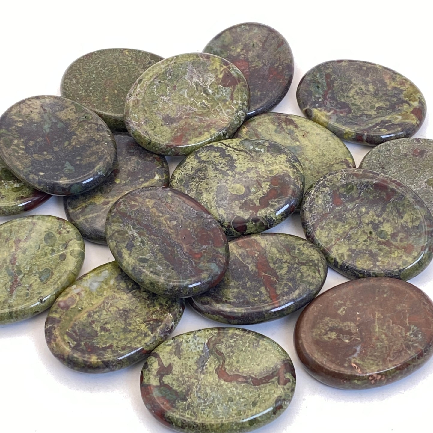 Dragon Blood Jasper Worry Stone