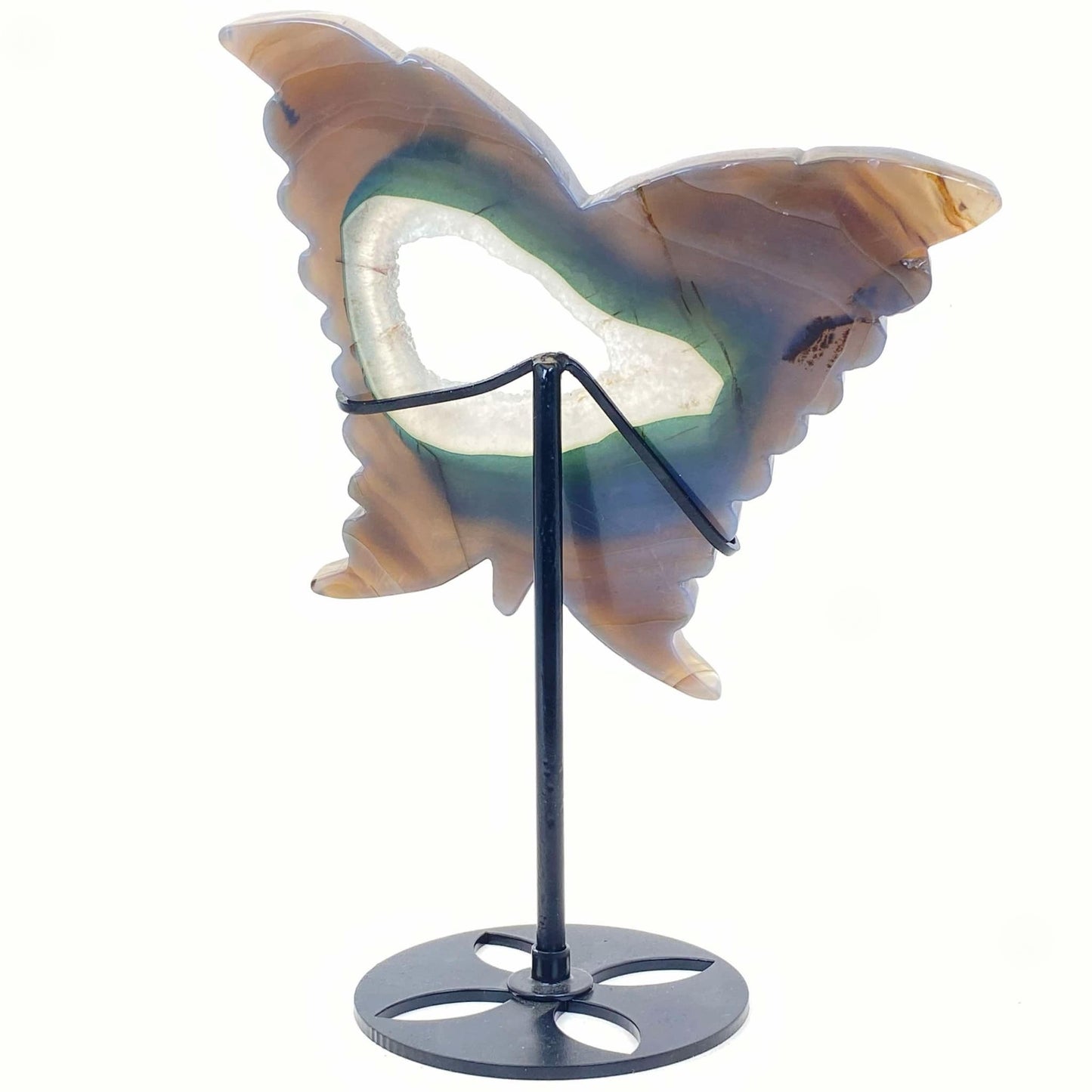 Druzy Agate Butterfly on Stand #1 - Large