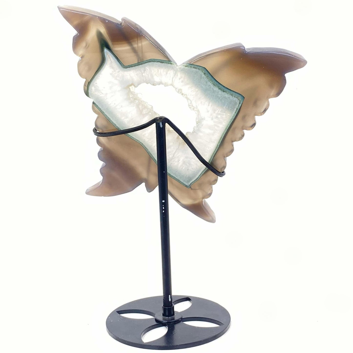 Druzy Agate Butterfly on Stand #2 - Large
