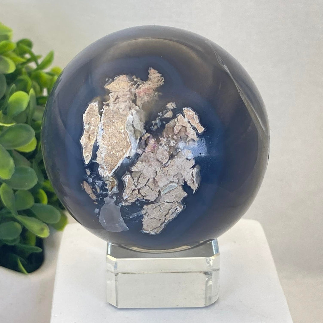 Druzy Blue Agate Sphere