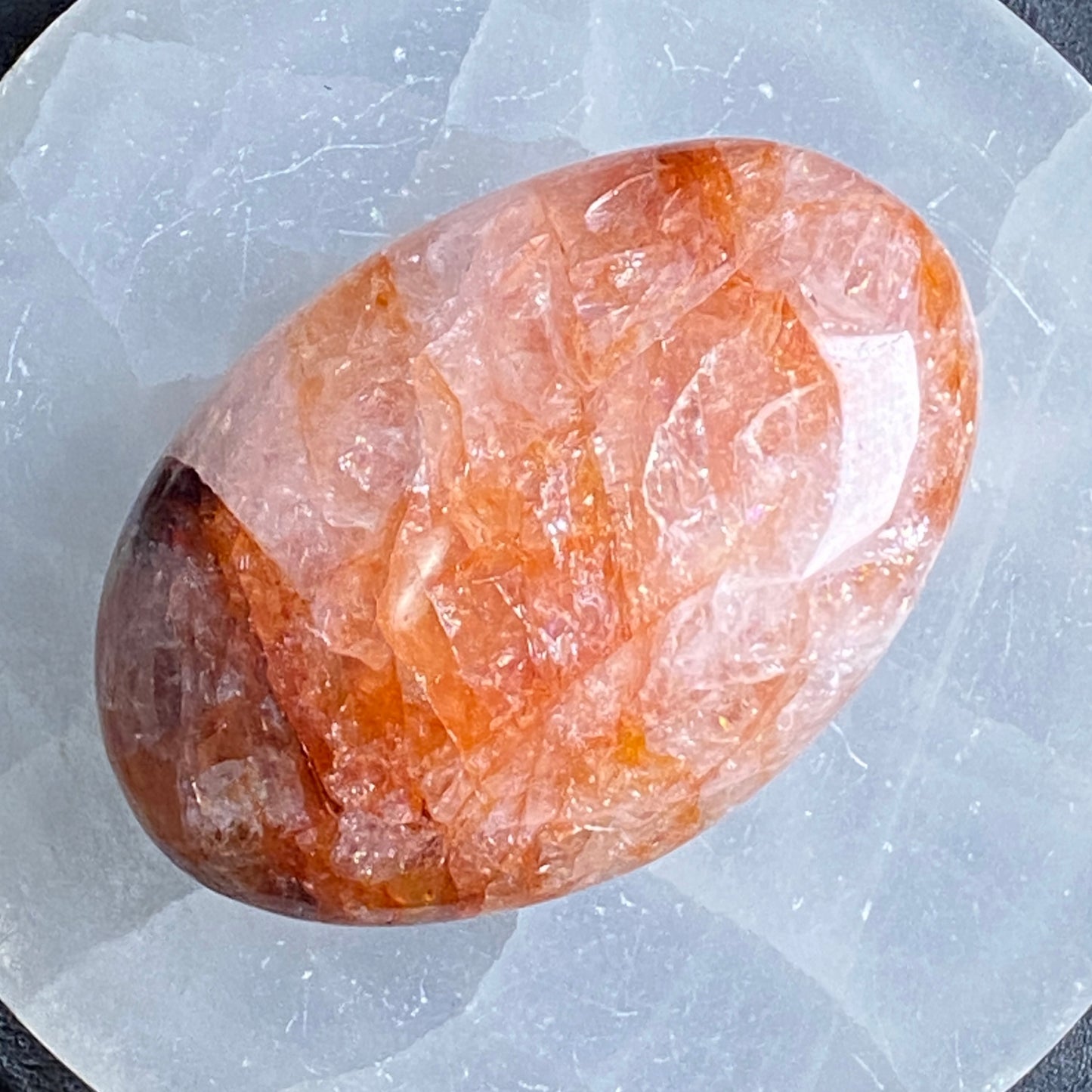 Fire Quartz Palm Stone #10