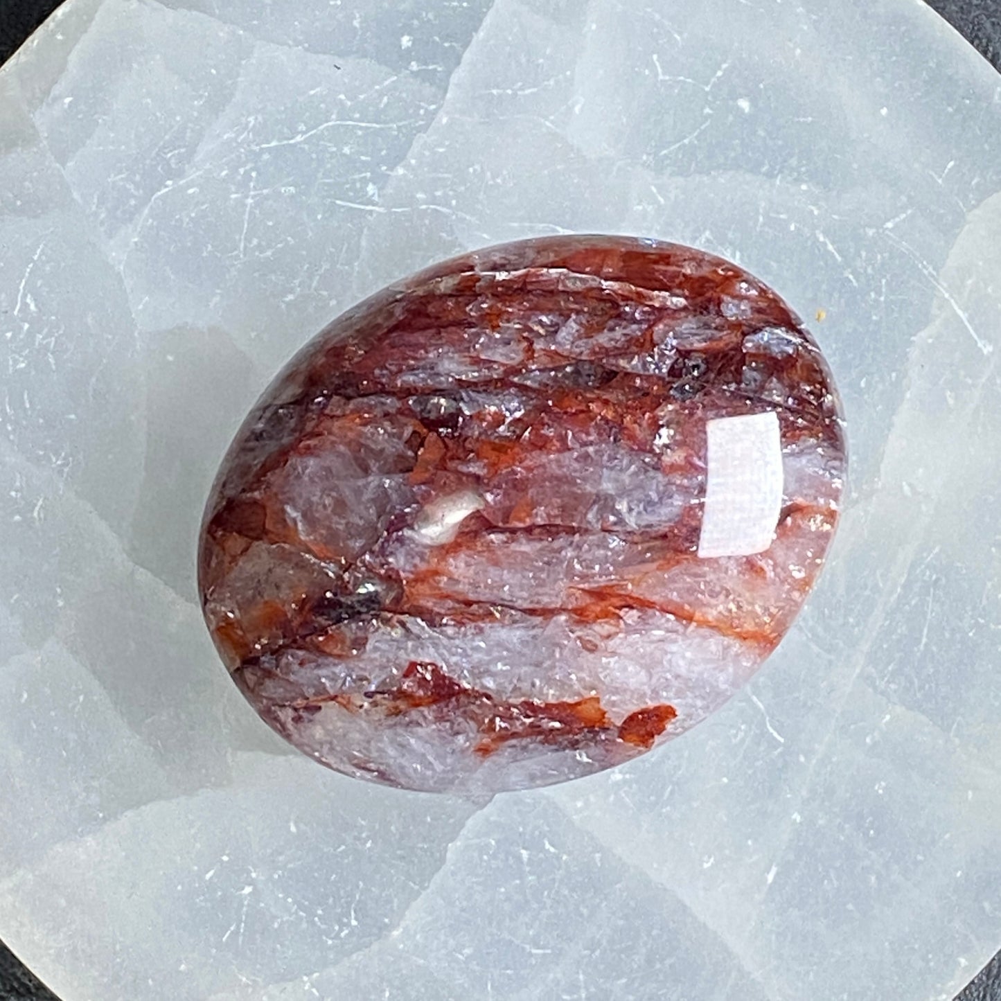 Fire Quartz Palm Stone #4