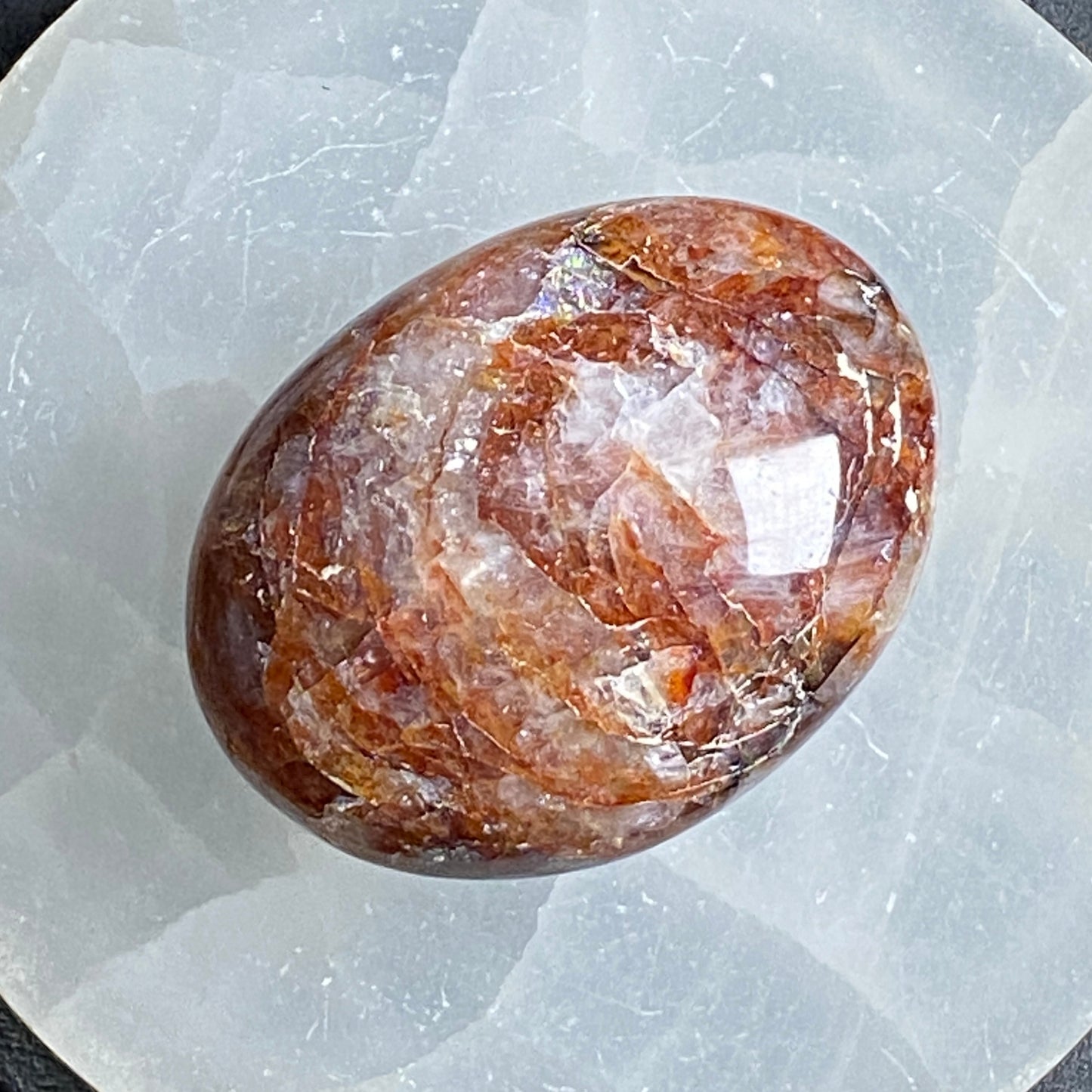 Fire Quartz Palm Stone #9