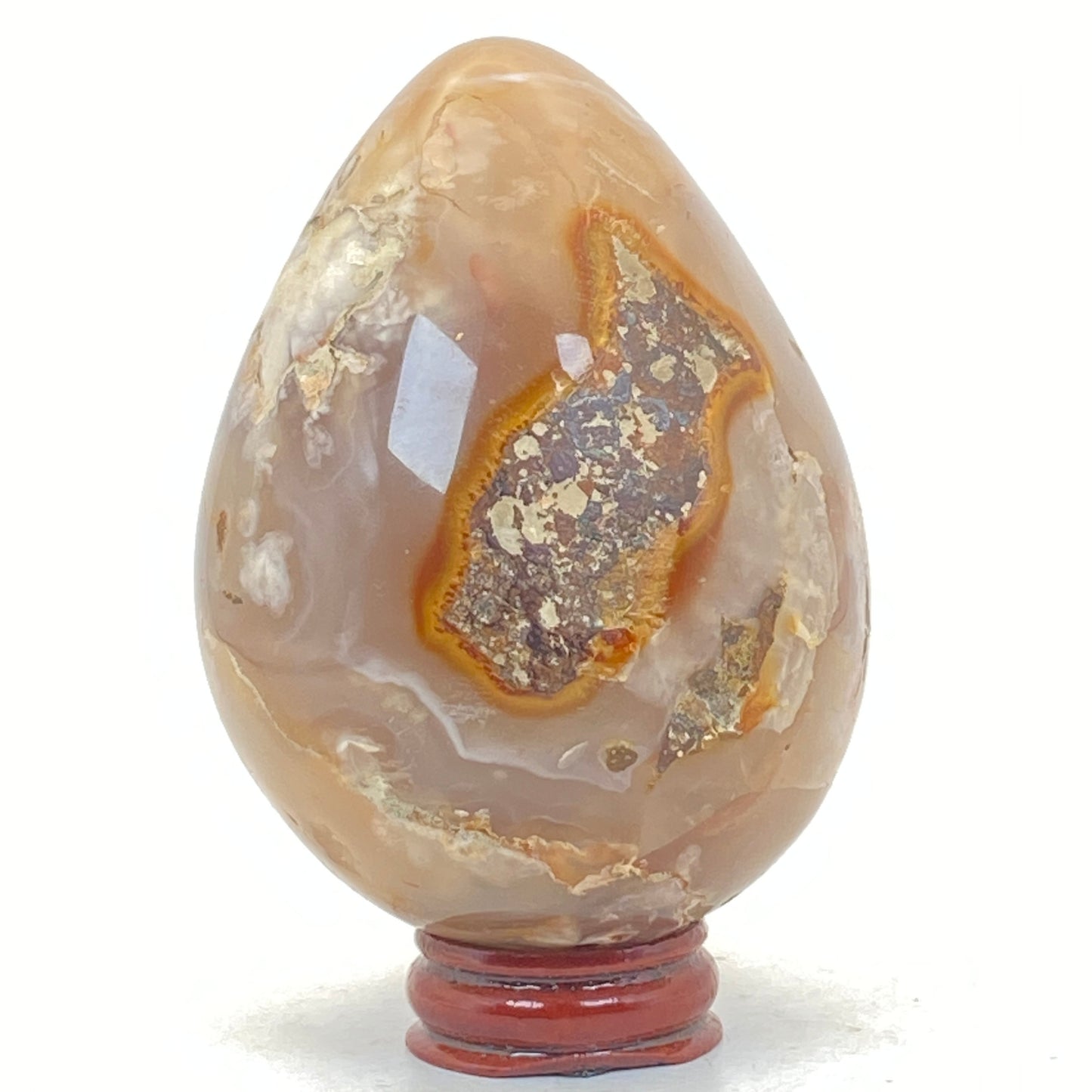 Flower Agate Egg # 1 - LARGE