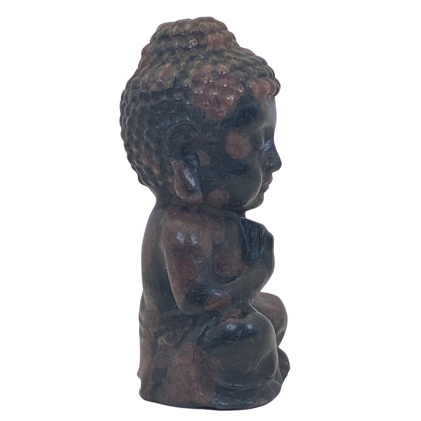 Garnet in Arfvedsonite Buddha - Medium