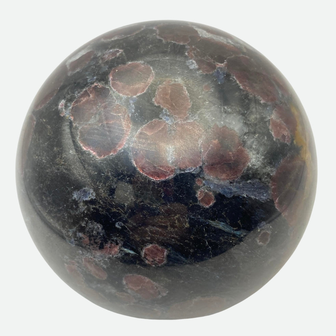Large Garnet in Arfvedsonite Sphere - ALMOST 2KG!
