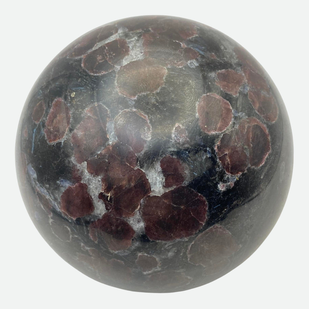 Large Garnet in Arfvedsonite Sphere - ALMOST 2KG!
