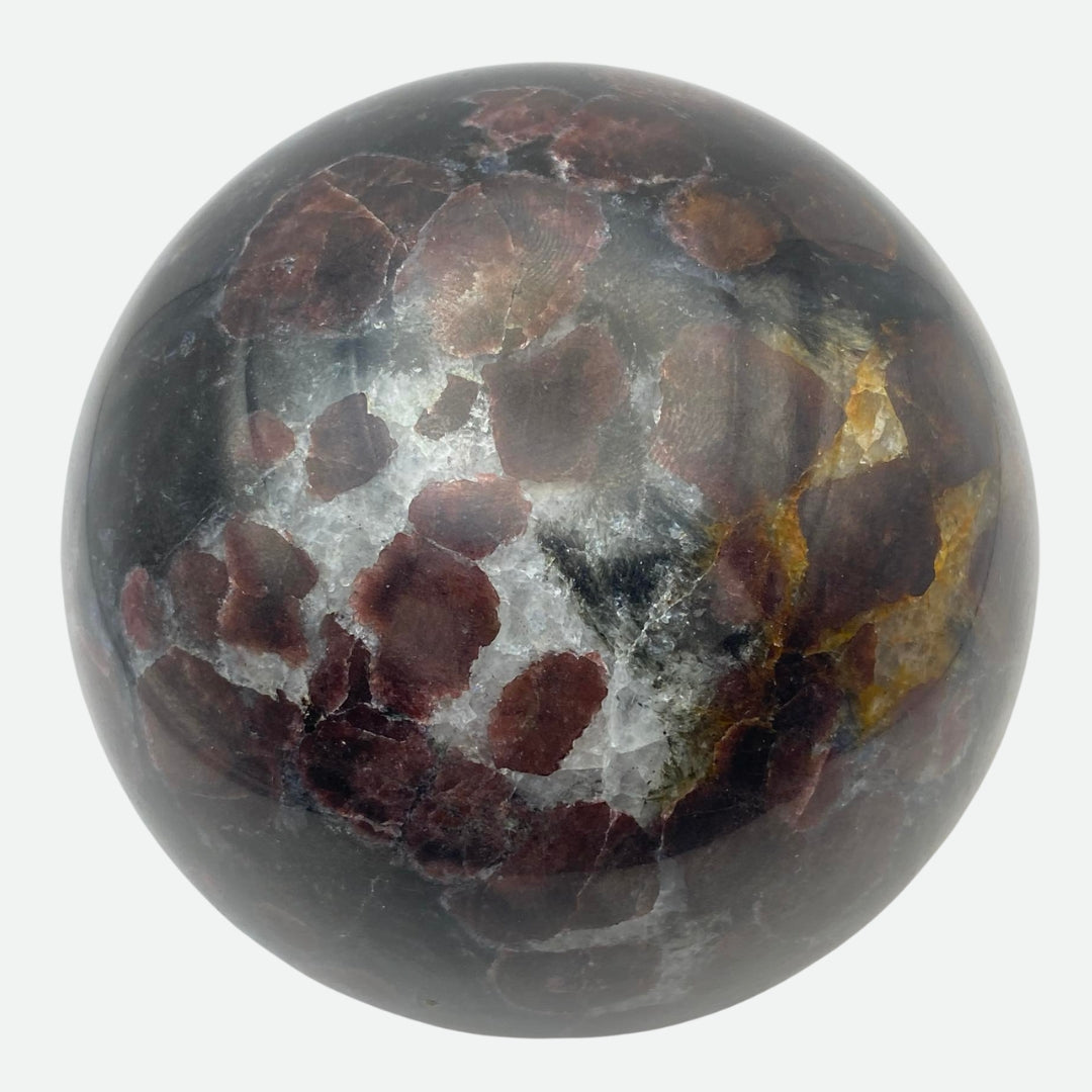 Large Garnet in Arfvedsonite Sphere - ALMOST 2KG!