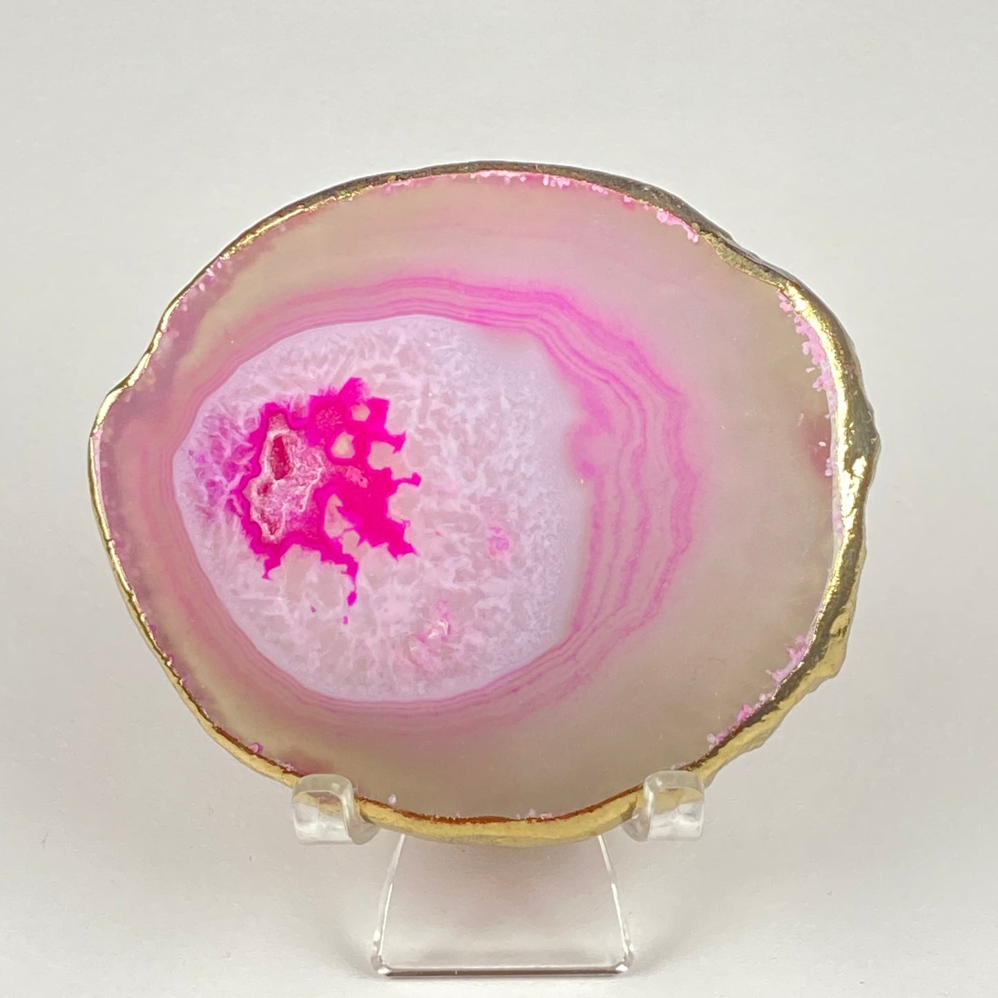 Gold-Edged Agate Slice #43