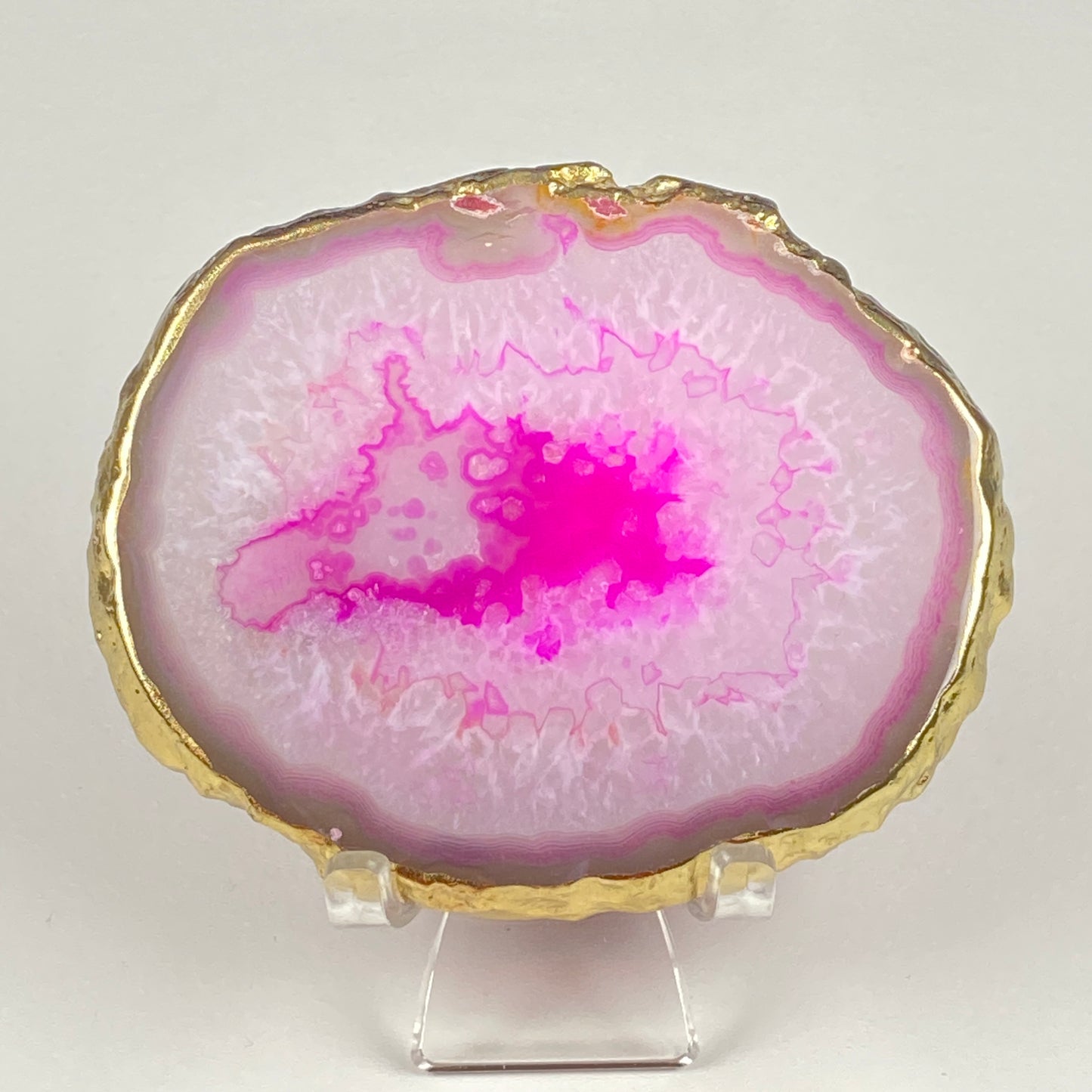 Gold-Edged Agate Slice #50