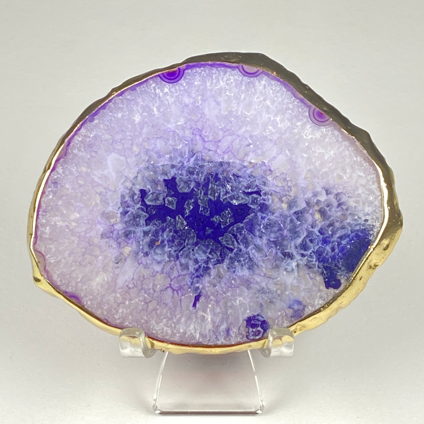 Gold-Edged Agate Slice #54