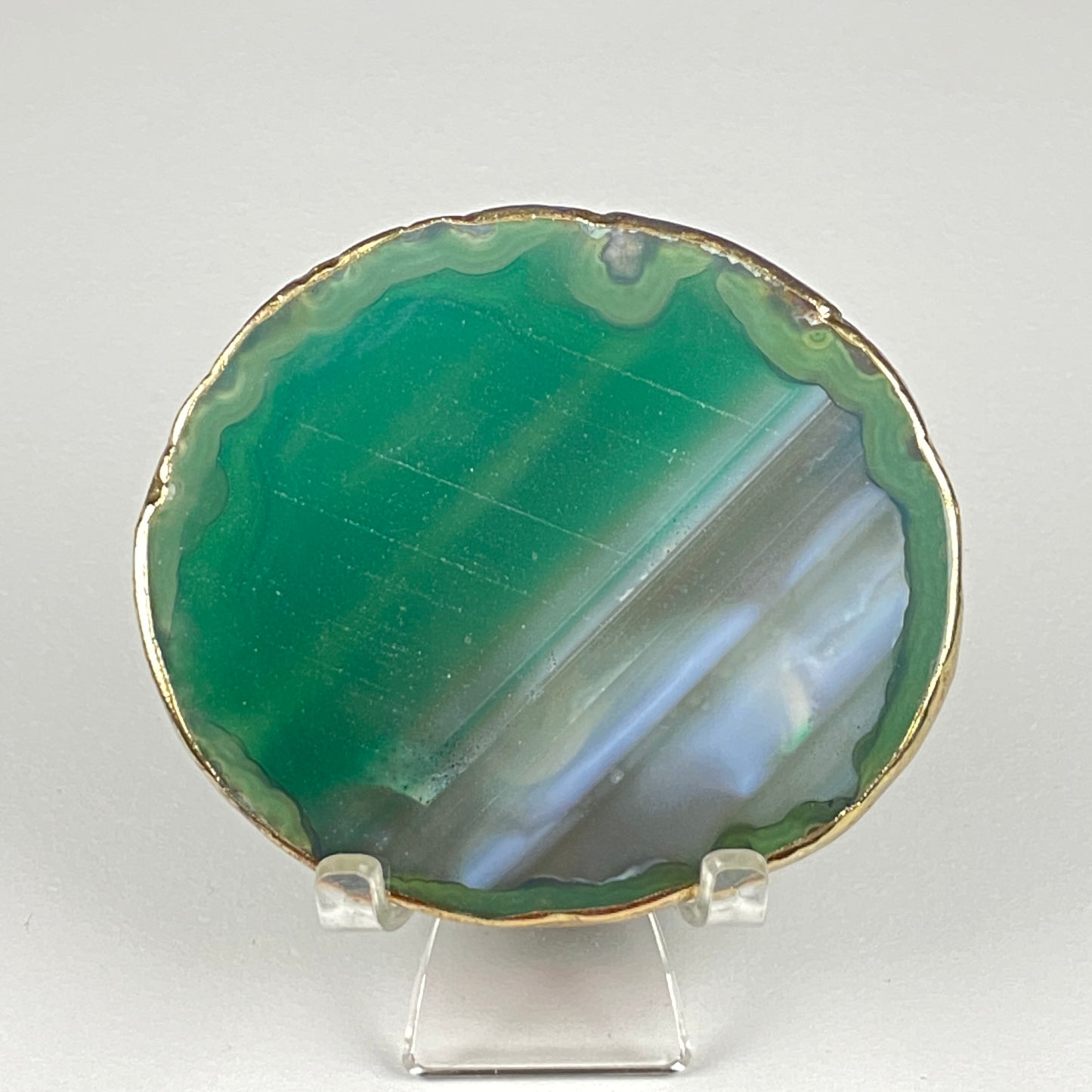 Gold-Edged Agate Slice #56
