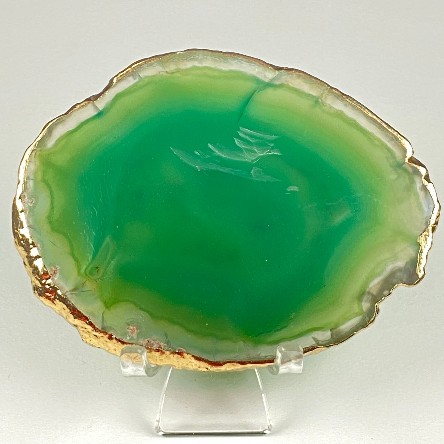 Gold-Edged Agate Slice #58