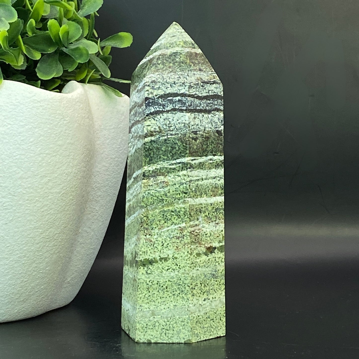 Green Zebra Jasper Tower #1