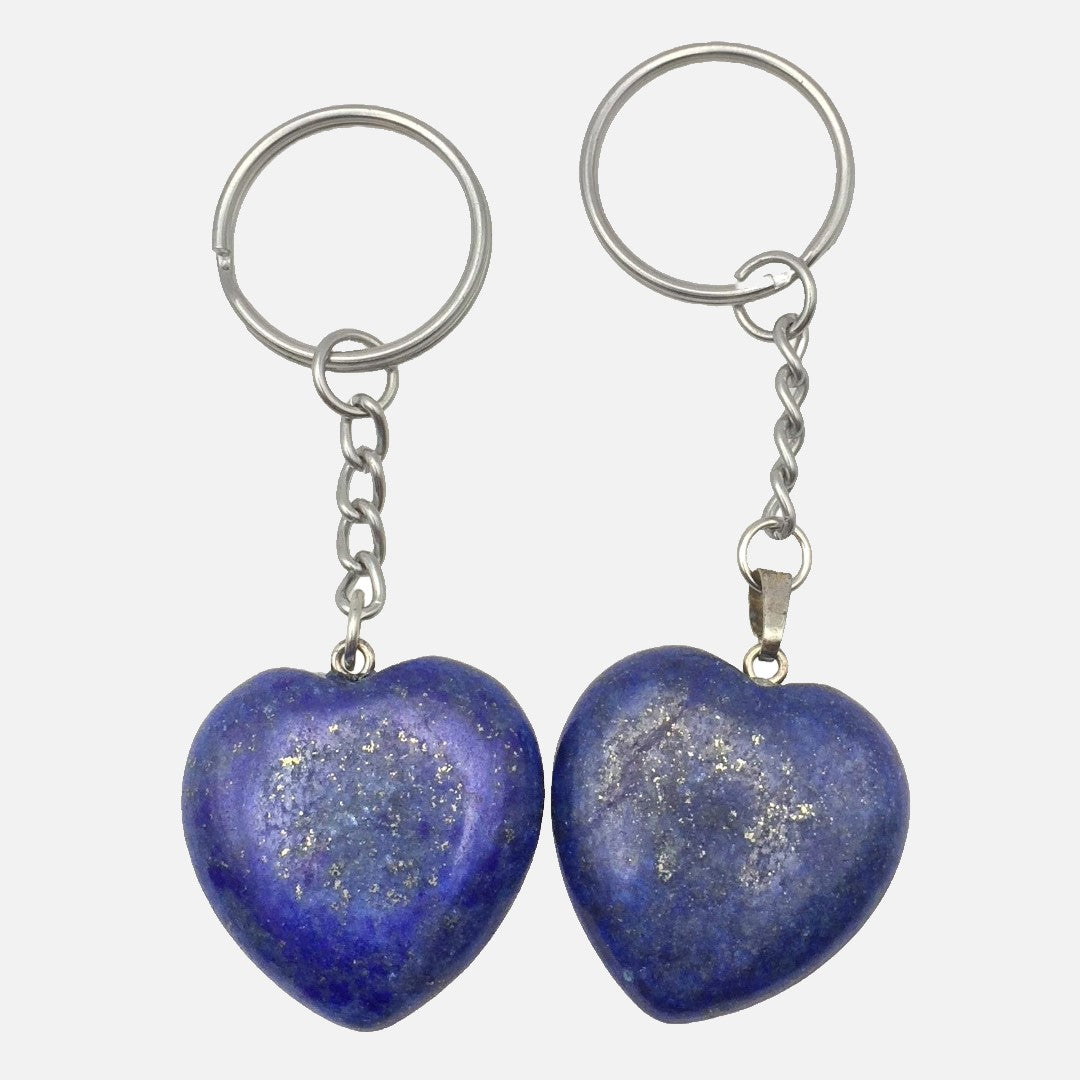 Lapis Lazuli Heart Keyring
