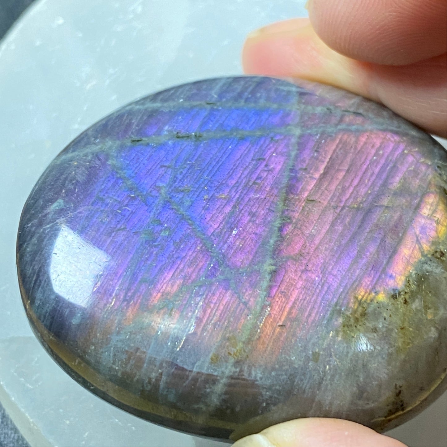 Labradorite Palm Stone #13
