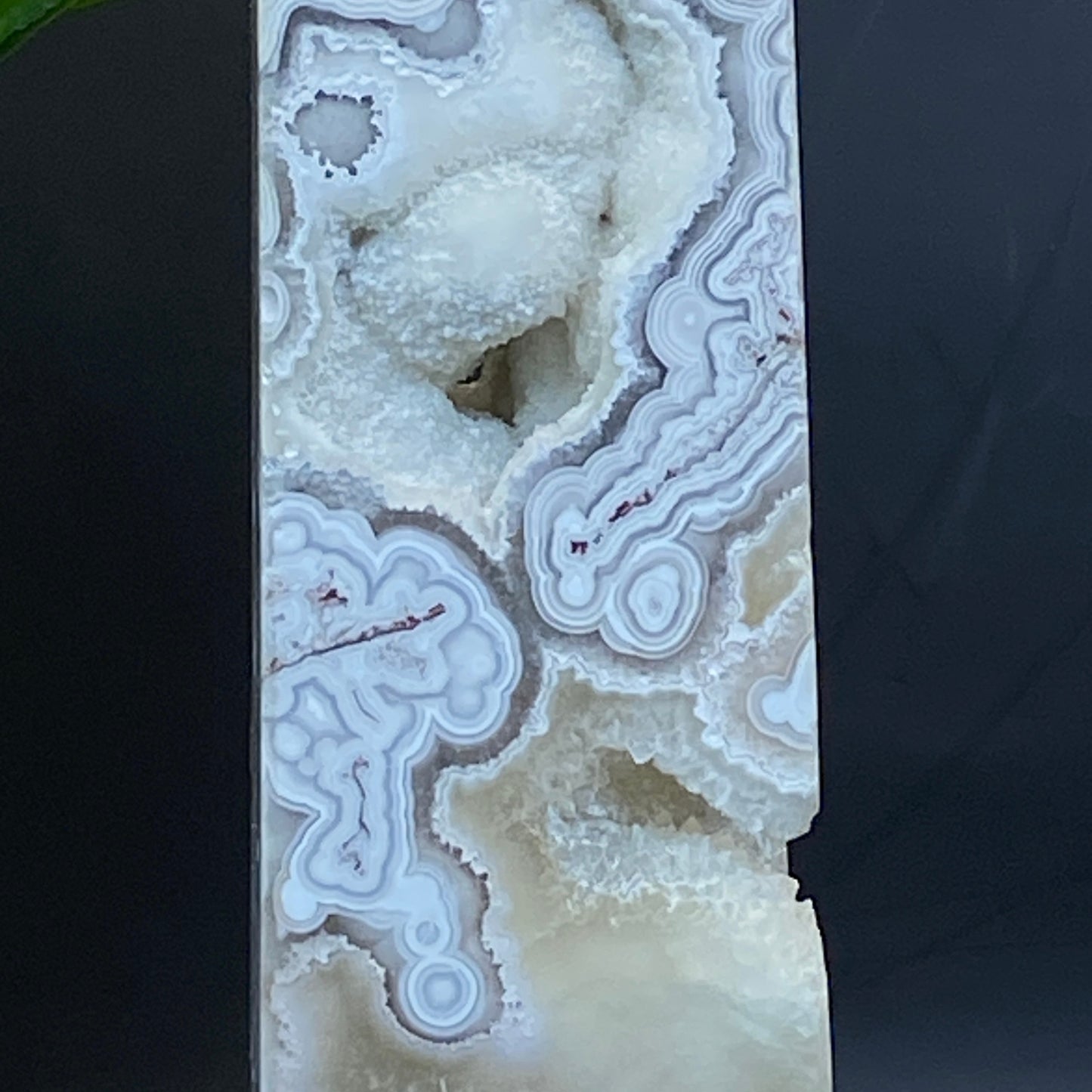 Mexican Lace Agate with Quartz Tower