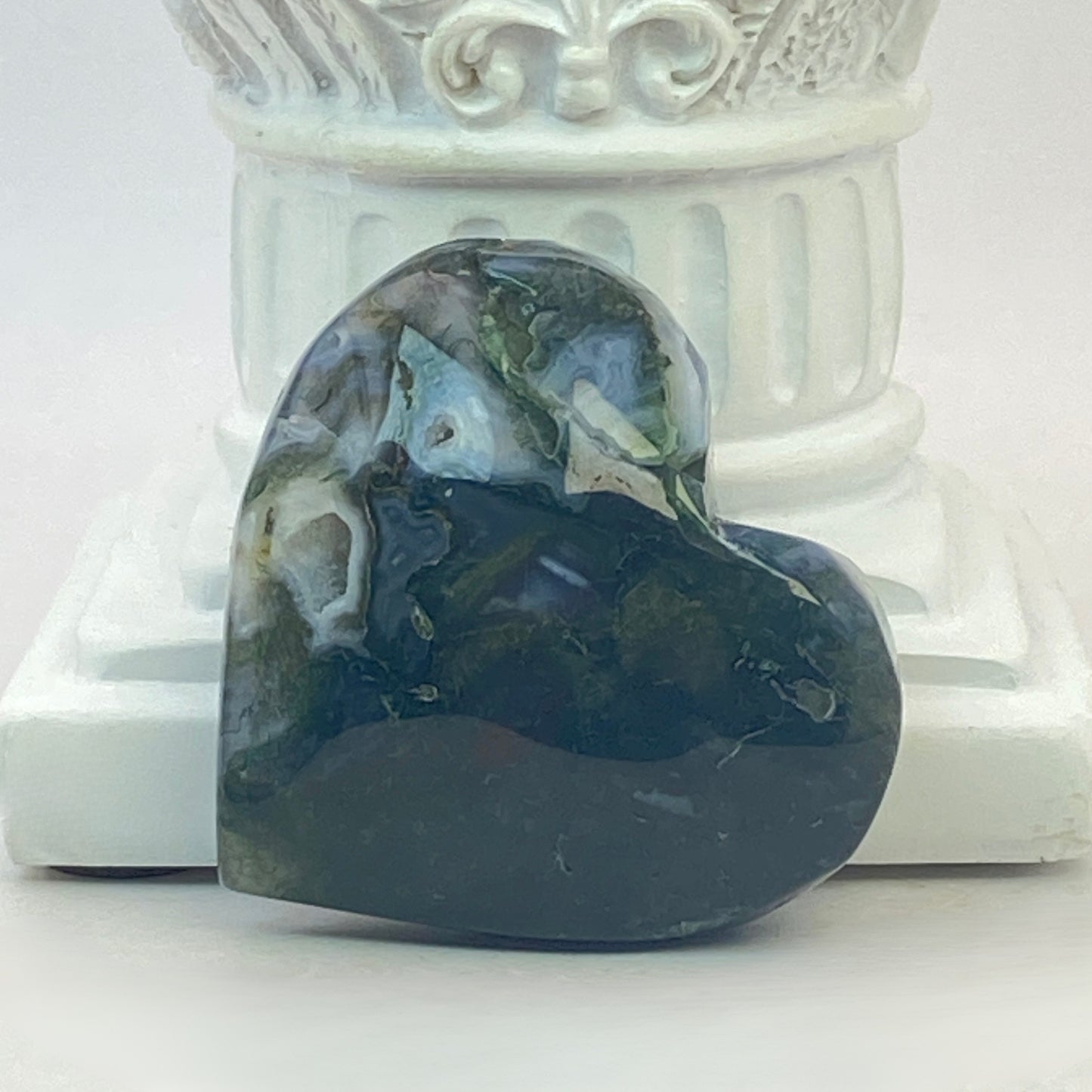 Moss Agate Heart #7