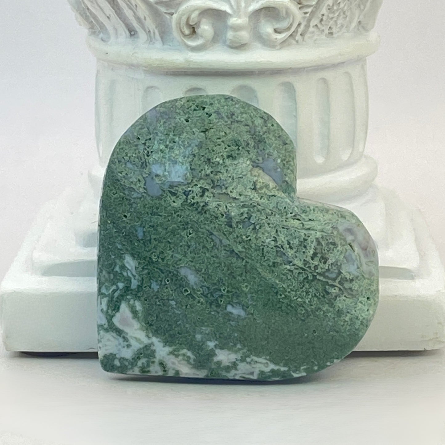 Moss Agate Heart #8