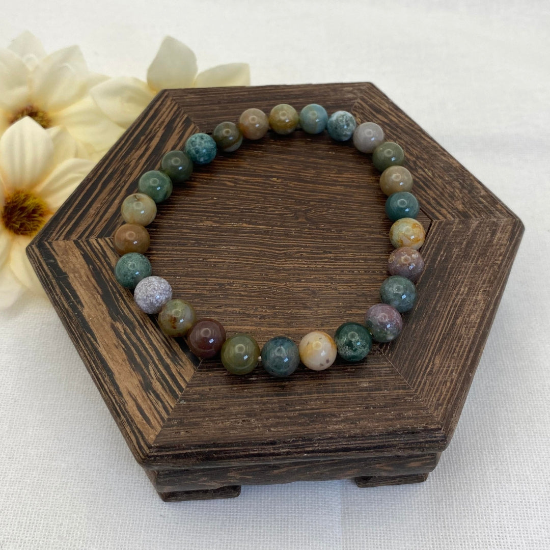 8mm Ocean Jasper Stretch Bracelet - Standard & Relaxed-Fit!