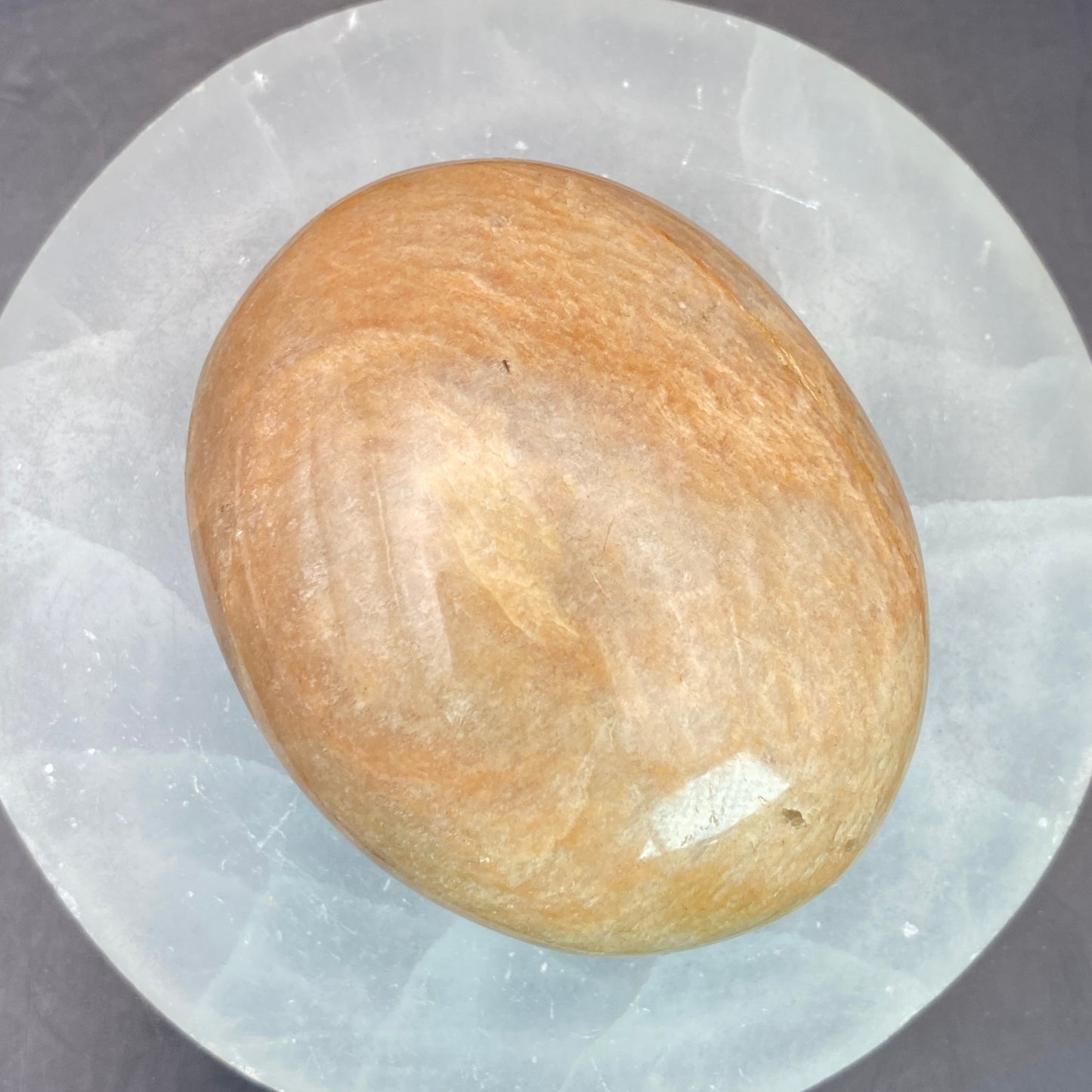 Peach Moonstone Palm Stone #10