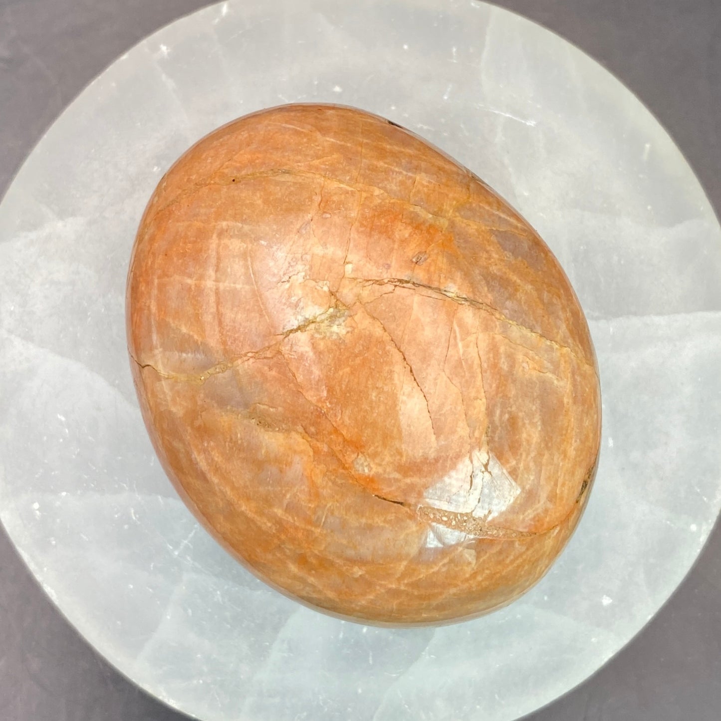 Peach Moonstone Palm Stone #11