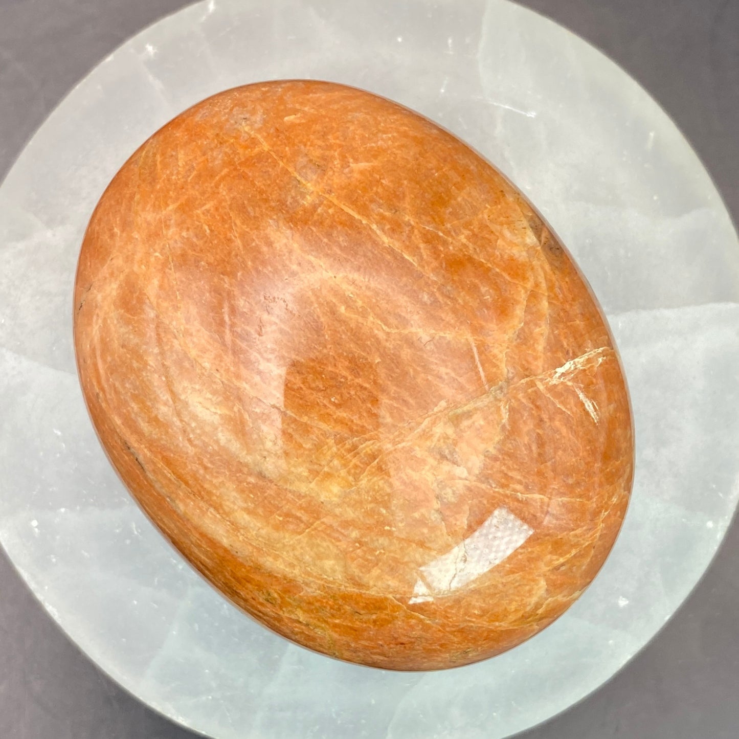 Peach Moonstone Palm Stone #12