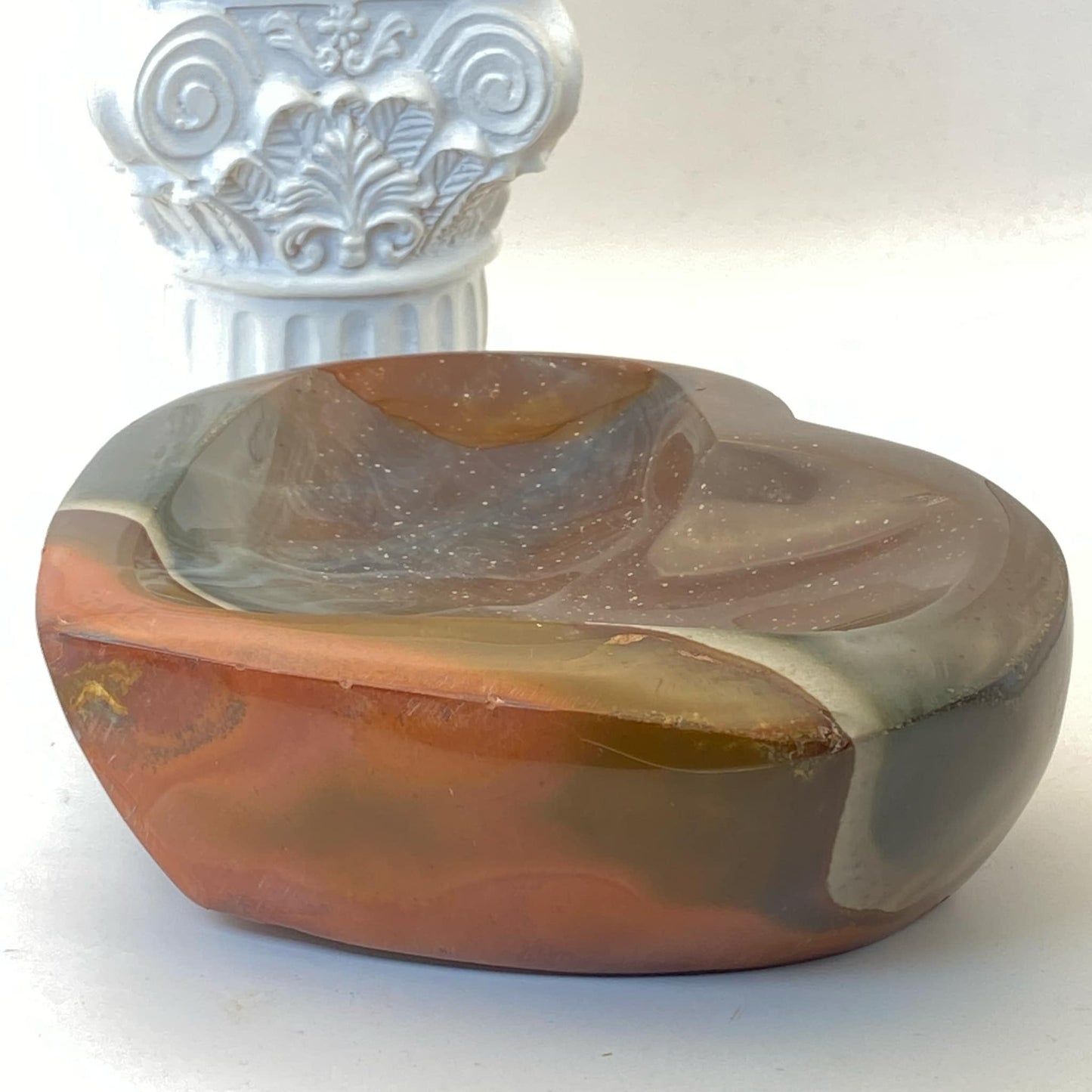 HUGE Polychrome Jasper Heart Bowl - 1.2kg!