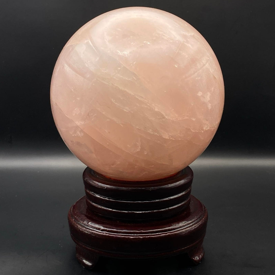 Large Rose Quartz Sphere #4 with FREE Stand - OVER 2KG!