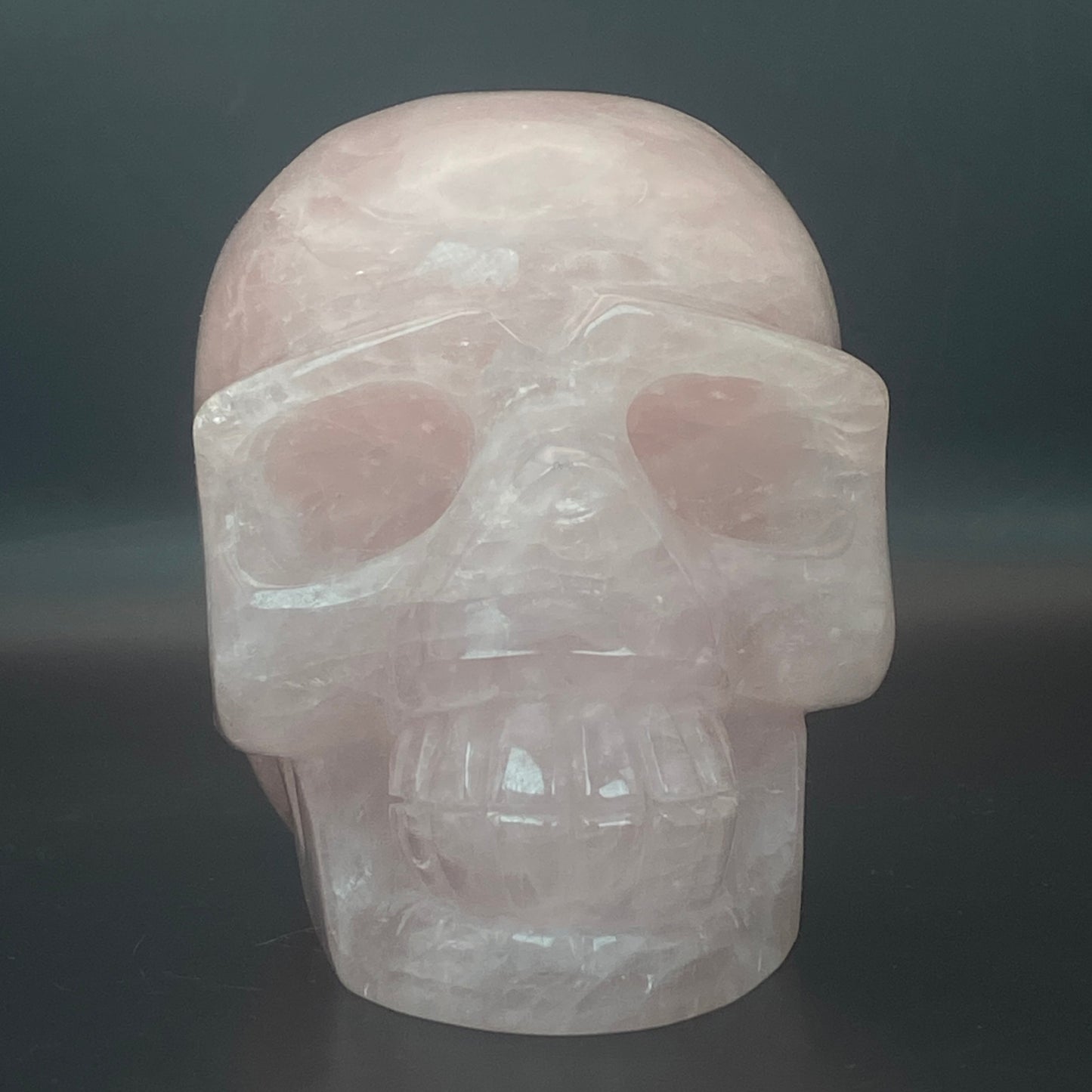 HUGE Rose Quartz Skull - 1.630kg!