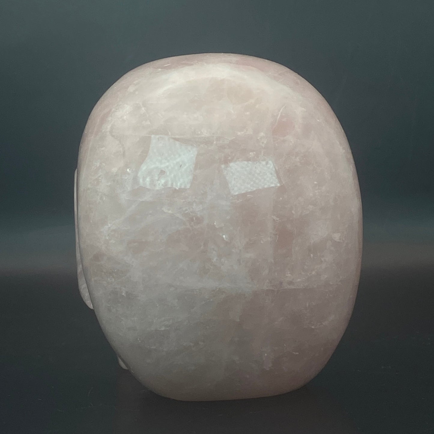 HUGE Rose Quartz Skull - 1.630kg!