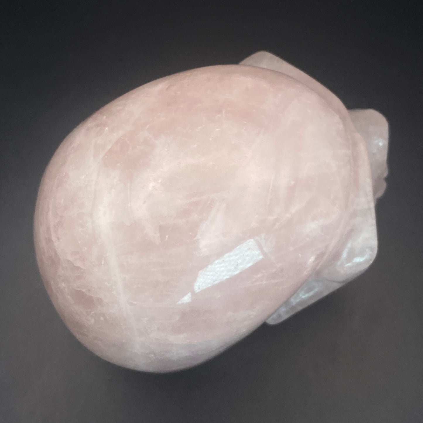 HUGE Rose Quartz Skull - 1.630kg!