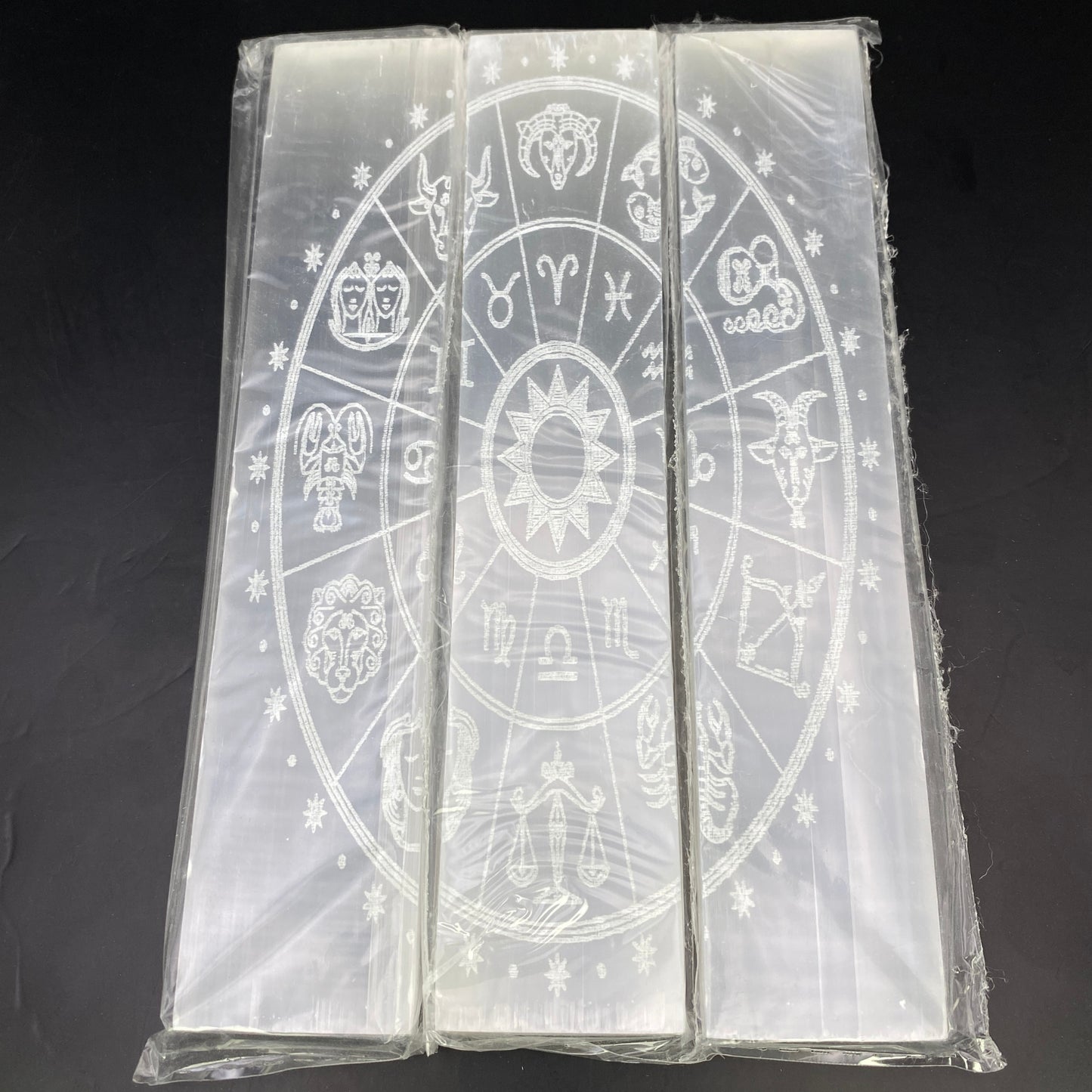 3 Pack Selenite Astrology Charging Plate Set