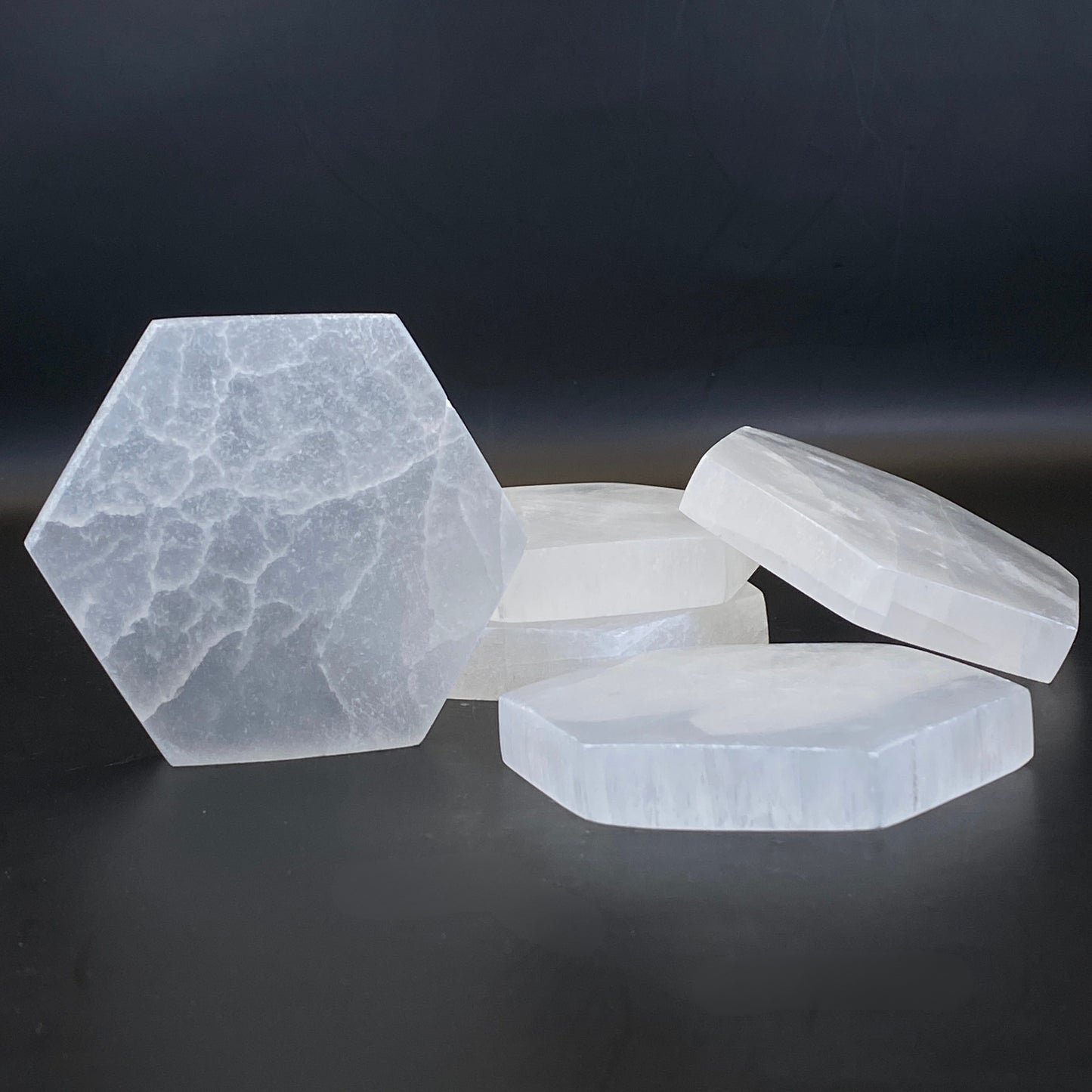 Selenite Hexagonal Charging Plate