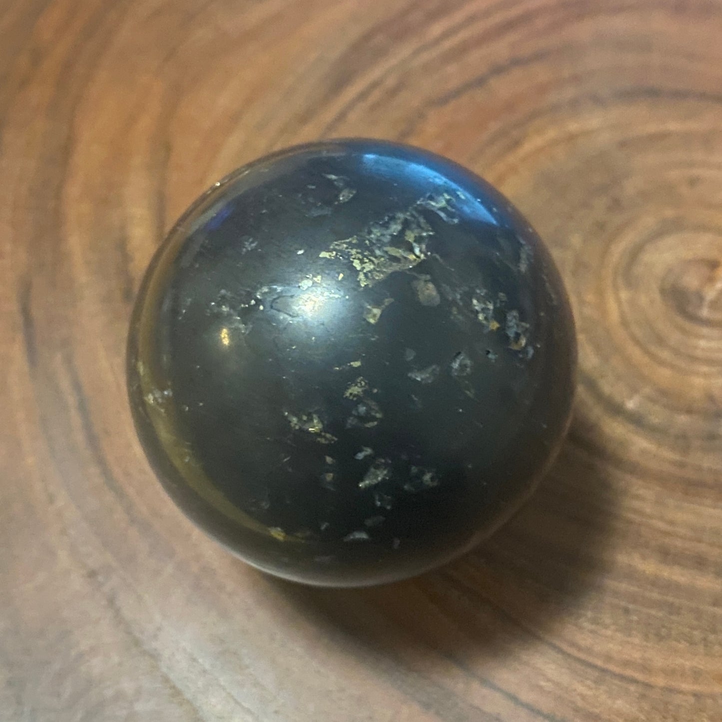 Shungite Sphere with Pyrite #1