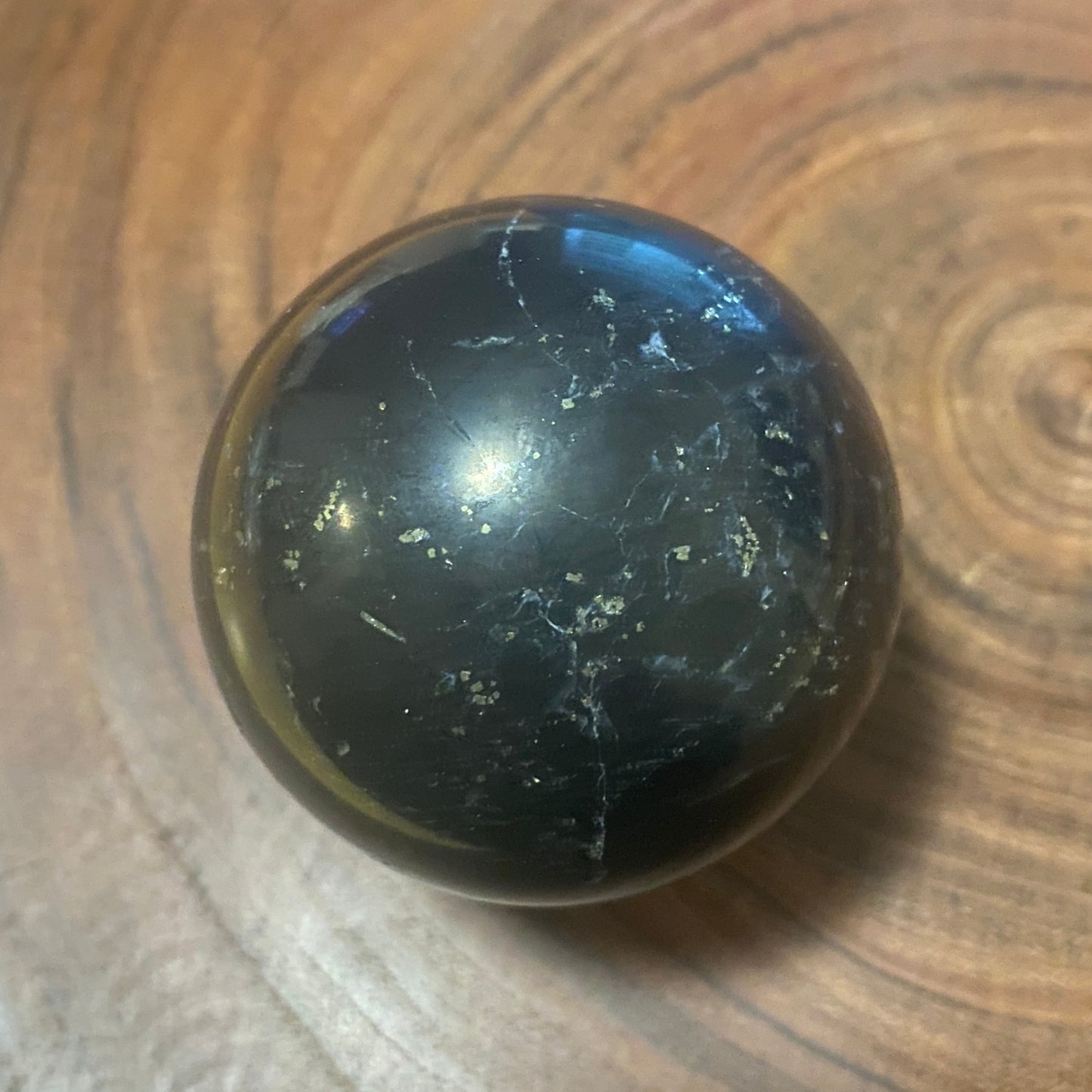Shungite Sphere with Pyrite #2