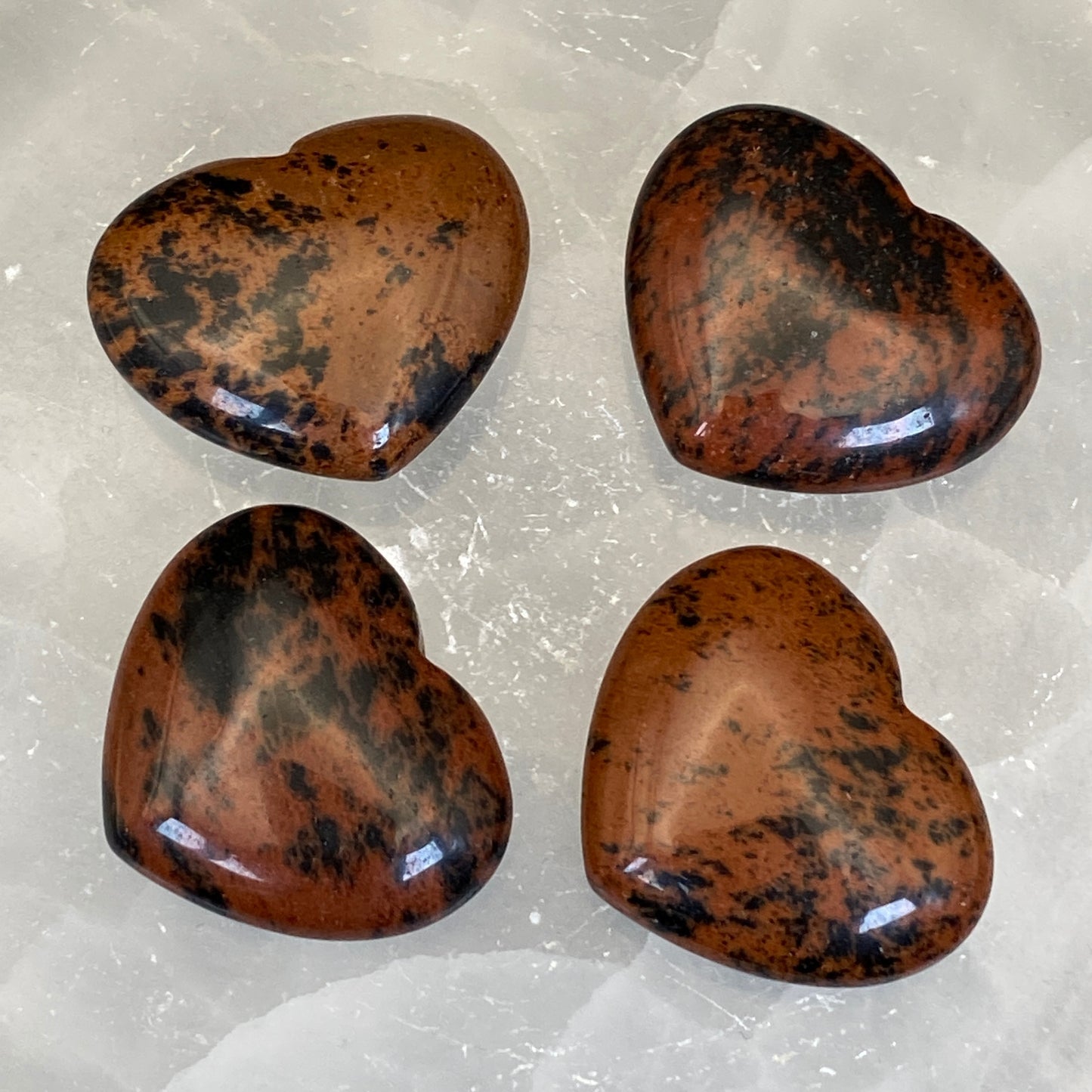 Mahogany Obsidian Heart - 28mm