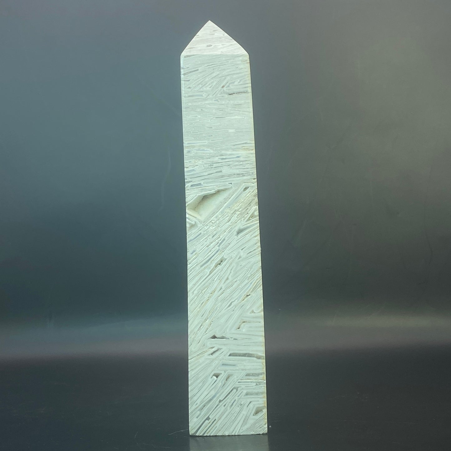 Druzy Snow Agate Tower #2 - 18cm tall